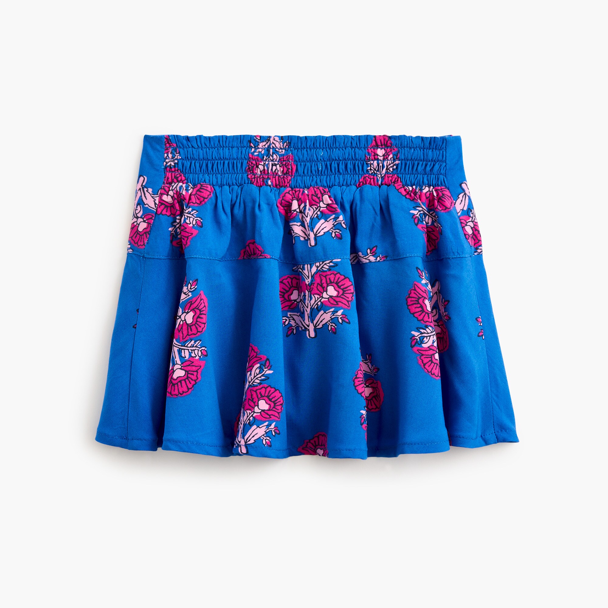 Girls' block-print skort