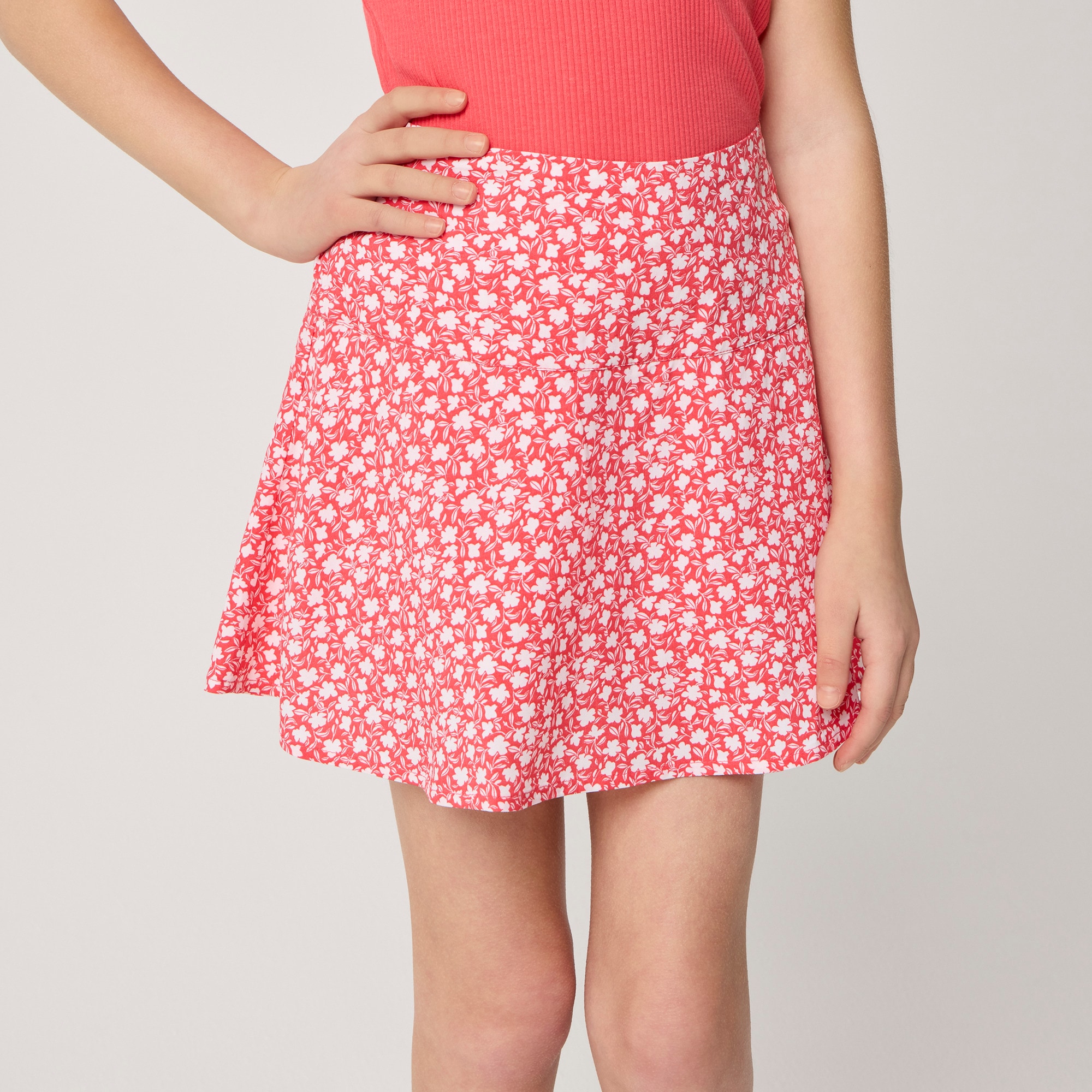 Girls' floral skort