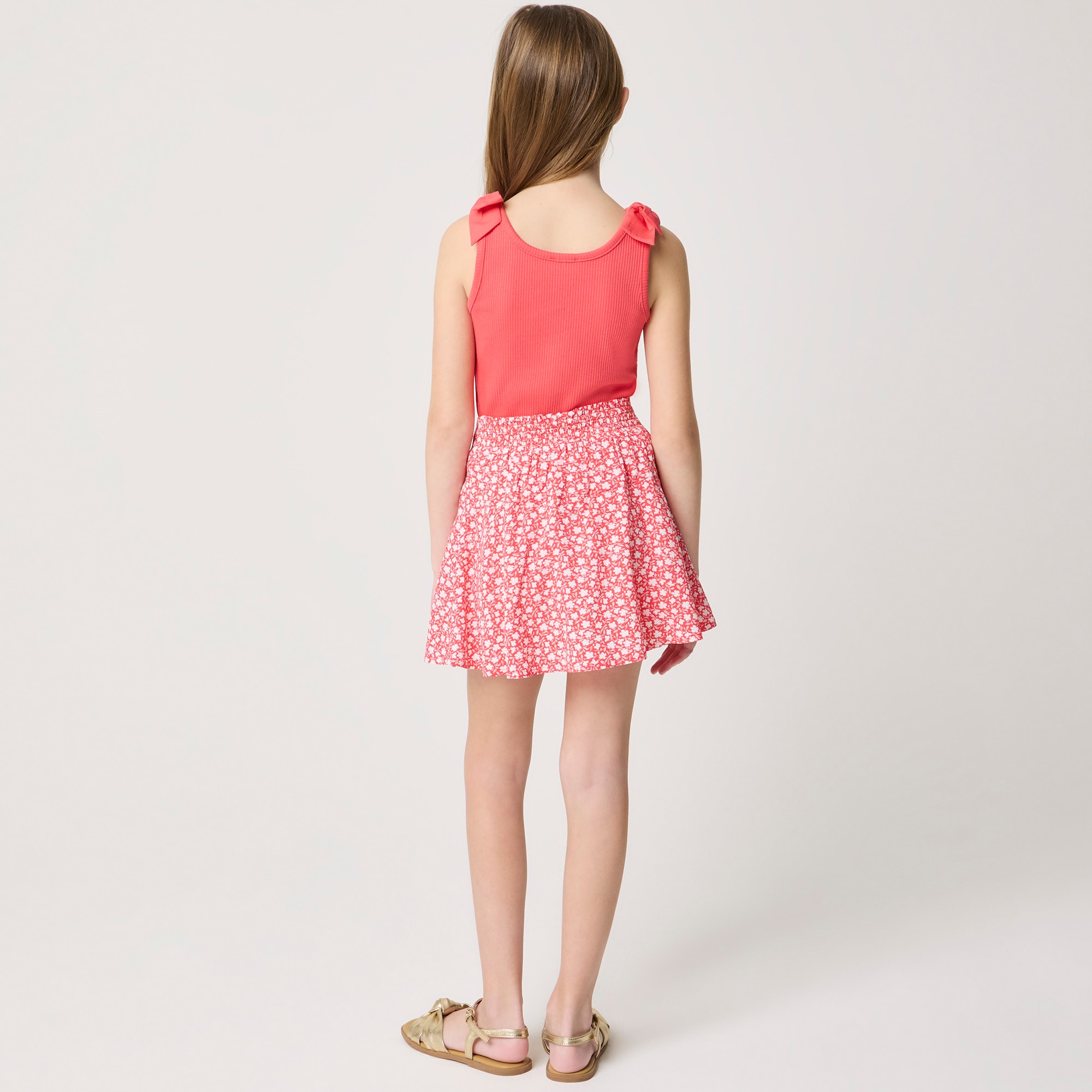 Girls' floral skort