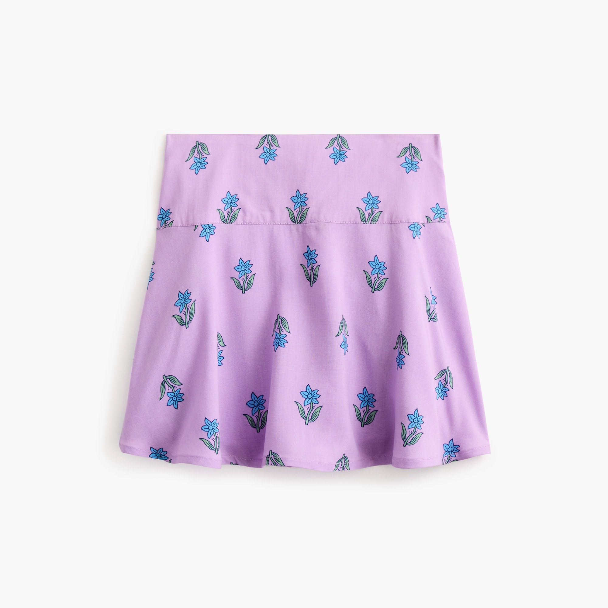 Girls' block-print skort