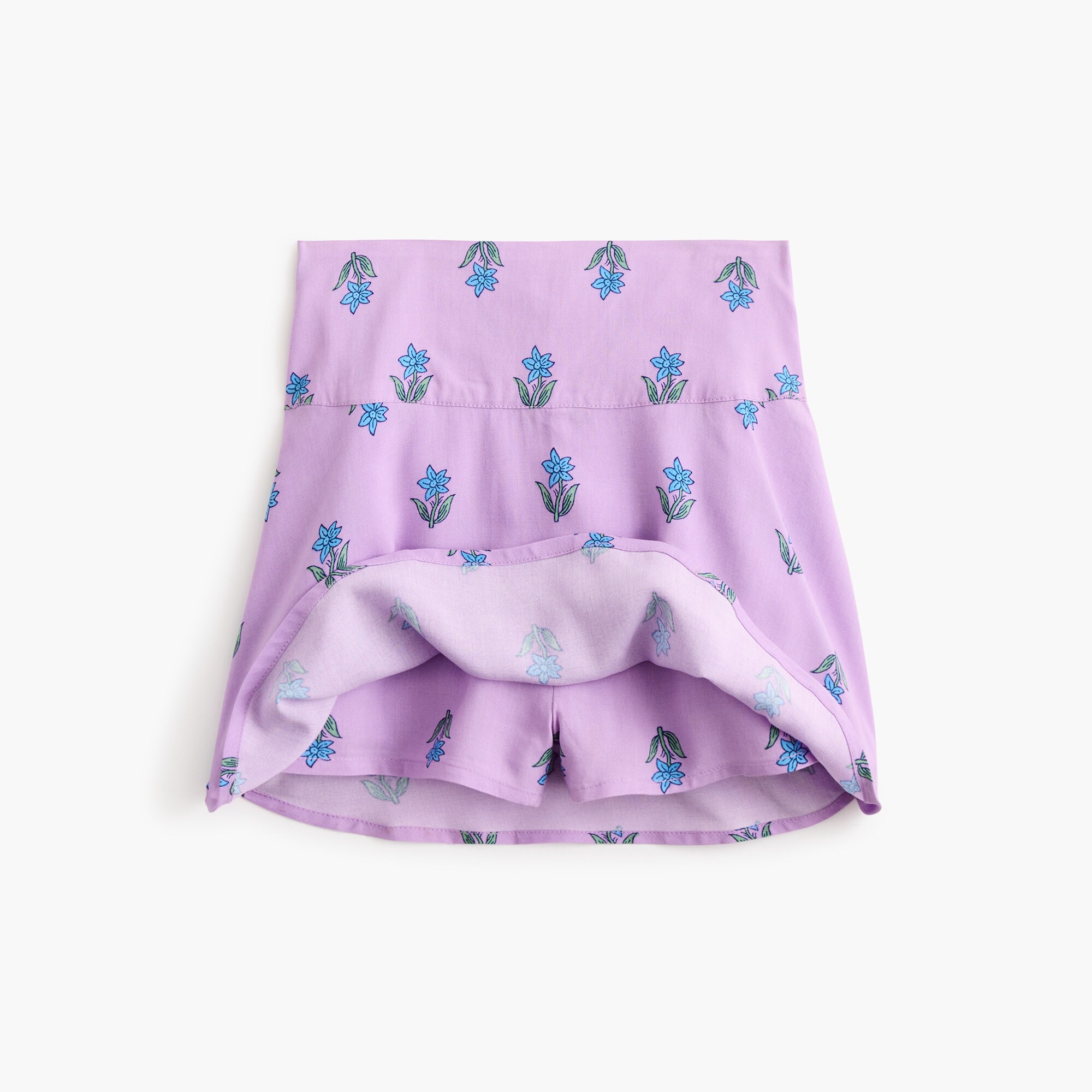 Girls' block-print skort