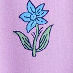 Girls' block-print skort BRIGHT LILAC