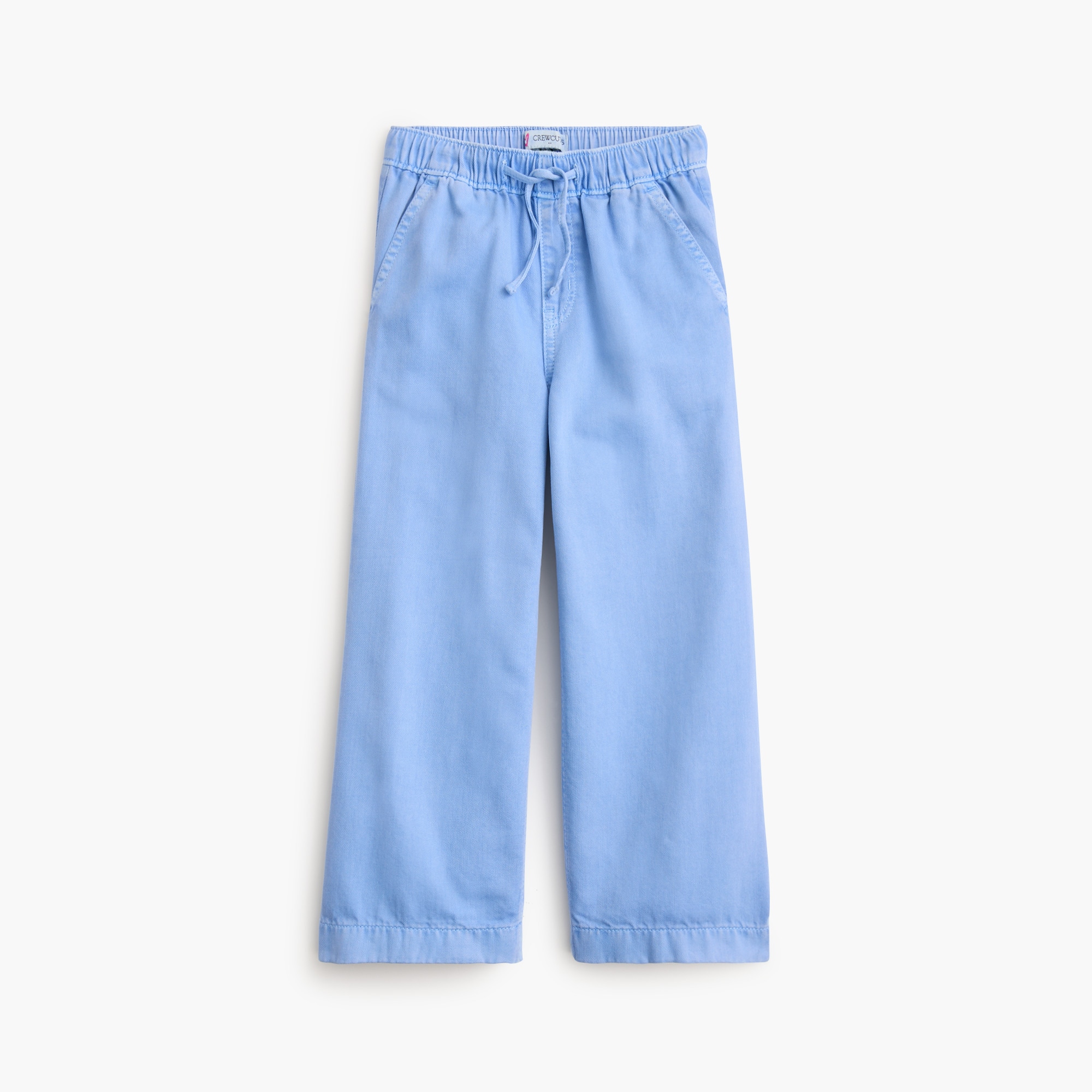 Girls' garment-dyed twill pull-on pant