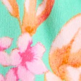 Girls' paisley-print knit short MERMAID GREEN