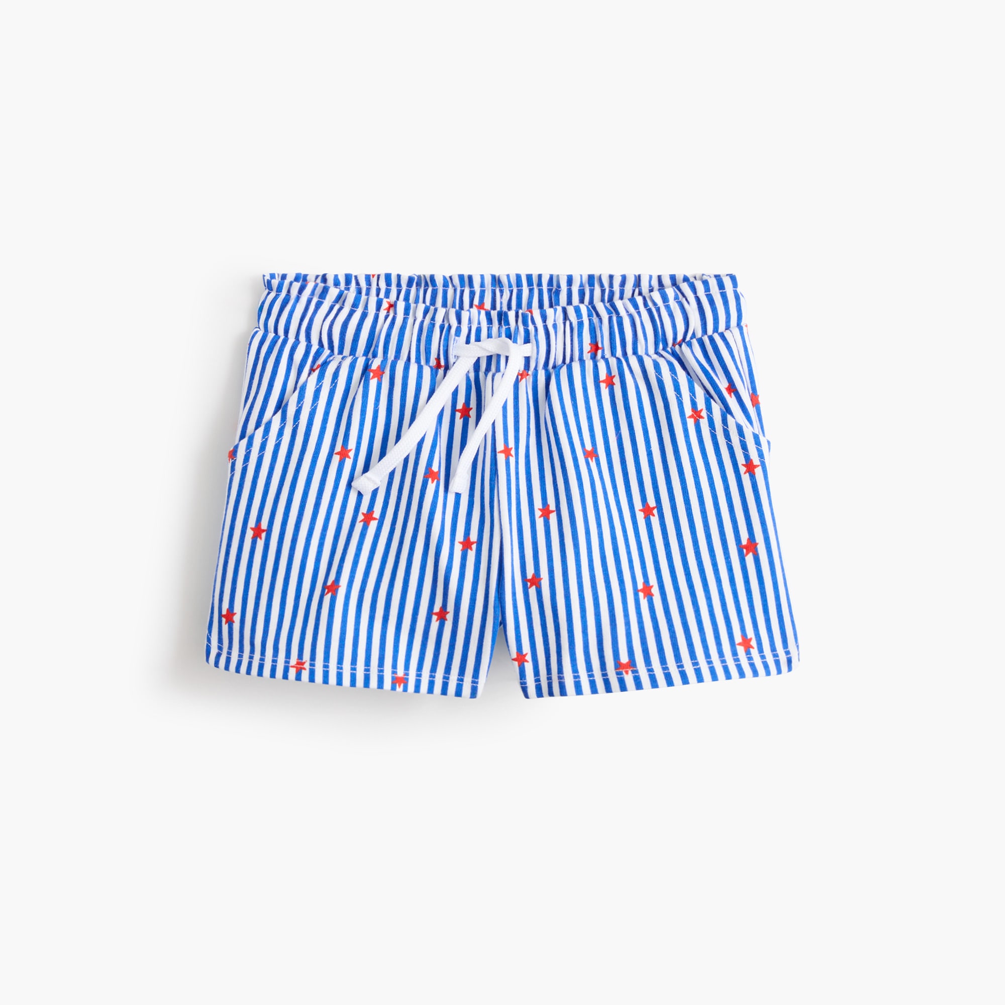 Girls' knit stars and stripes short