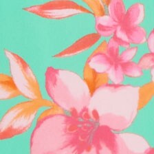 Girls' tie-dyed ruffle one-piece swimsuit MERMAID GREEN