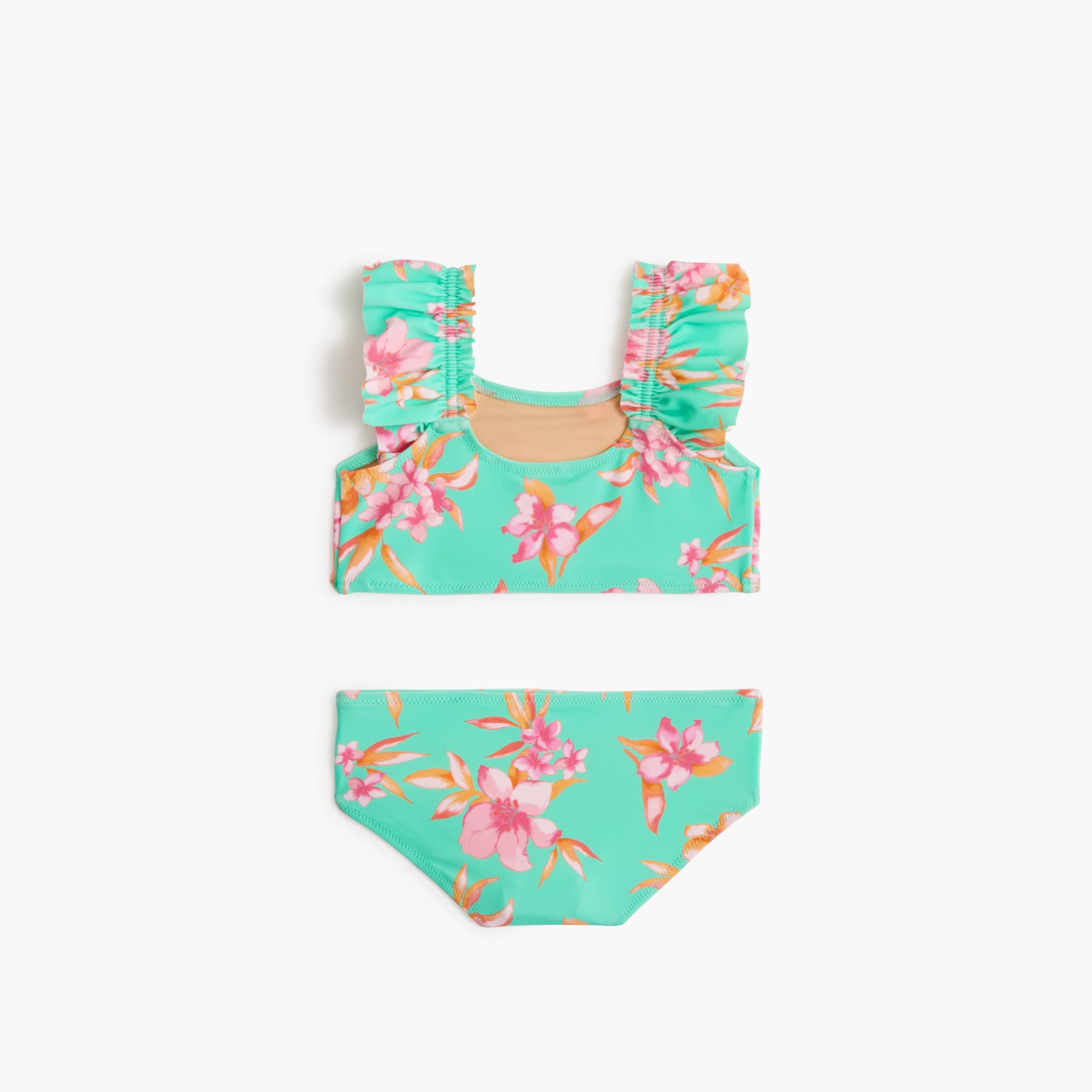 Girls' tropical two-piece bikini set