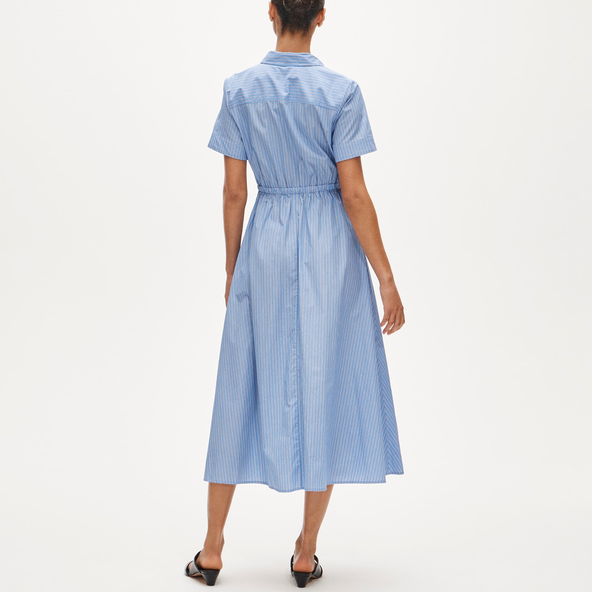 Cerise Shirt-dress In Striped Cotton Poplin For Women | J.Crew
