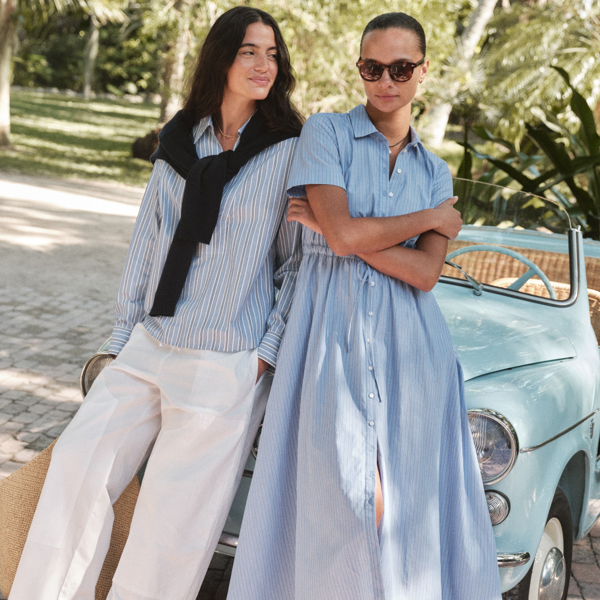 Cerise Shirt-dress In Striped Cotton Poplin For Women | J.Crew