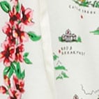 Cerise mini shirt-dress in map-print cotton poplin IVORY