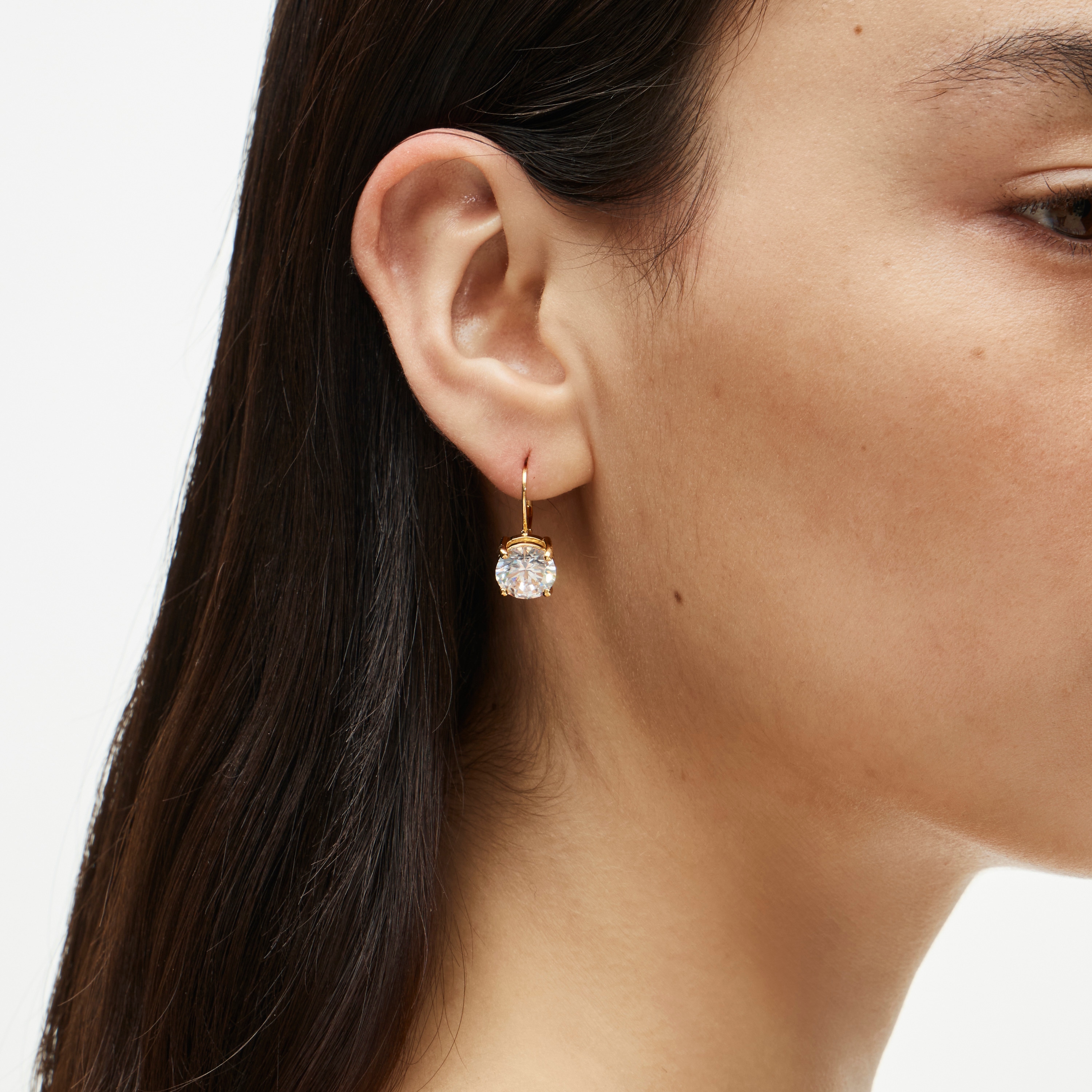 Cubic zirconia drop earrings