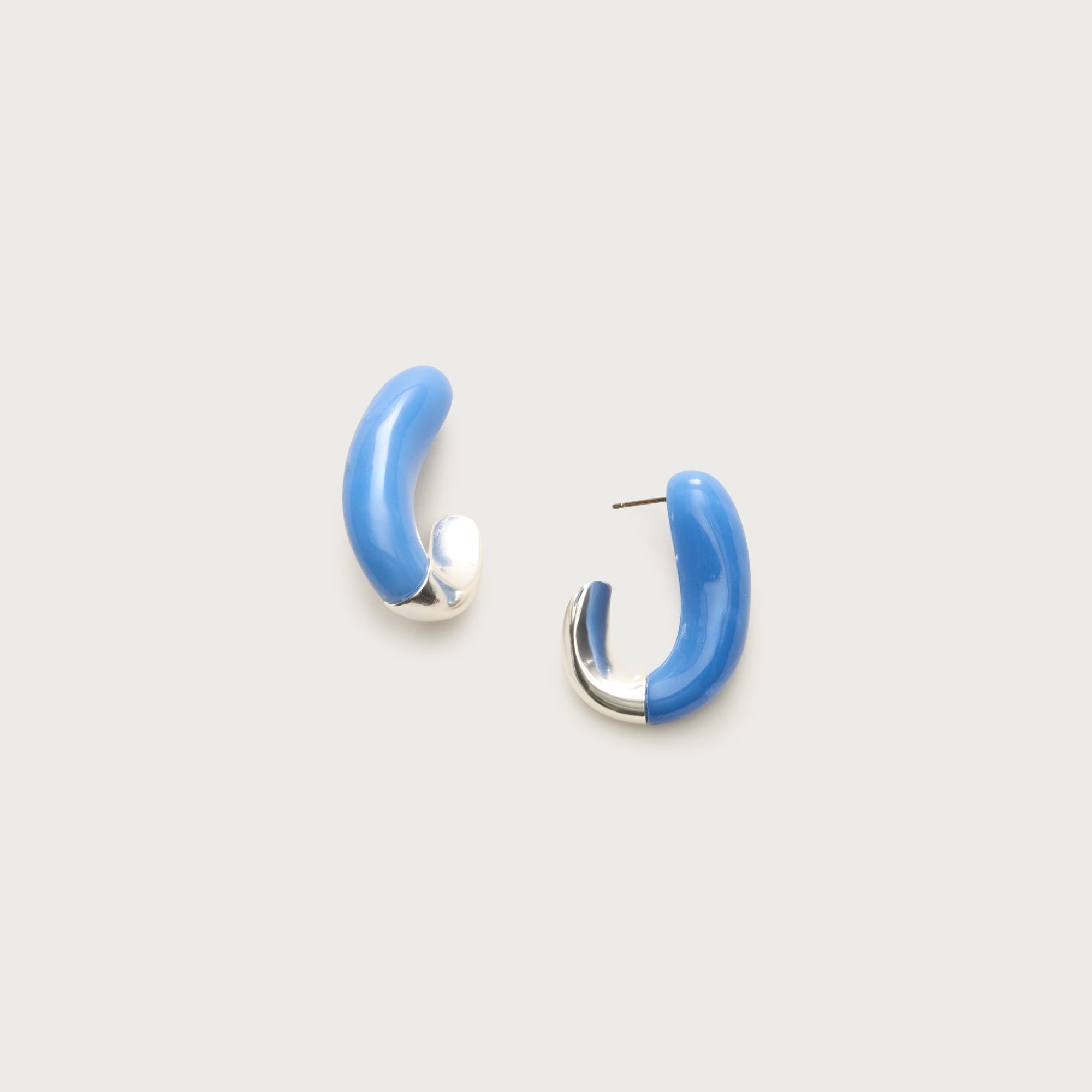 Dual-tone acetate hoop earrings