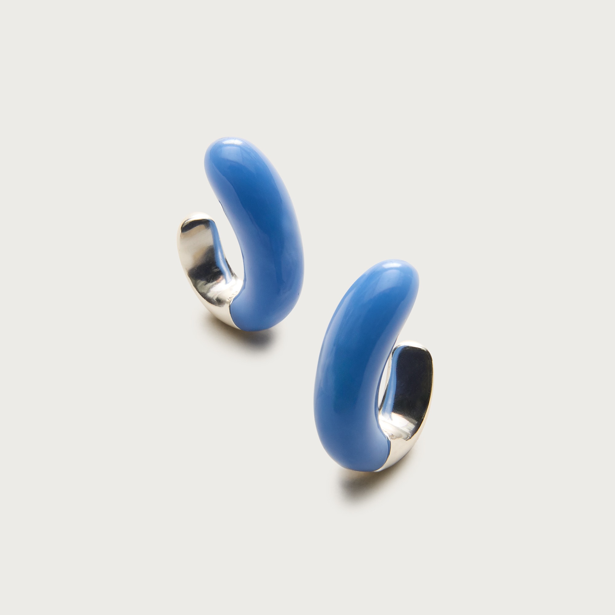 Dual-tone acetate hoop earrings
