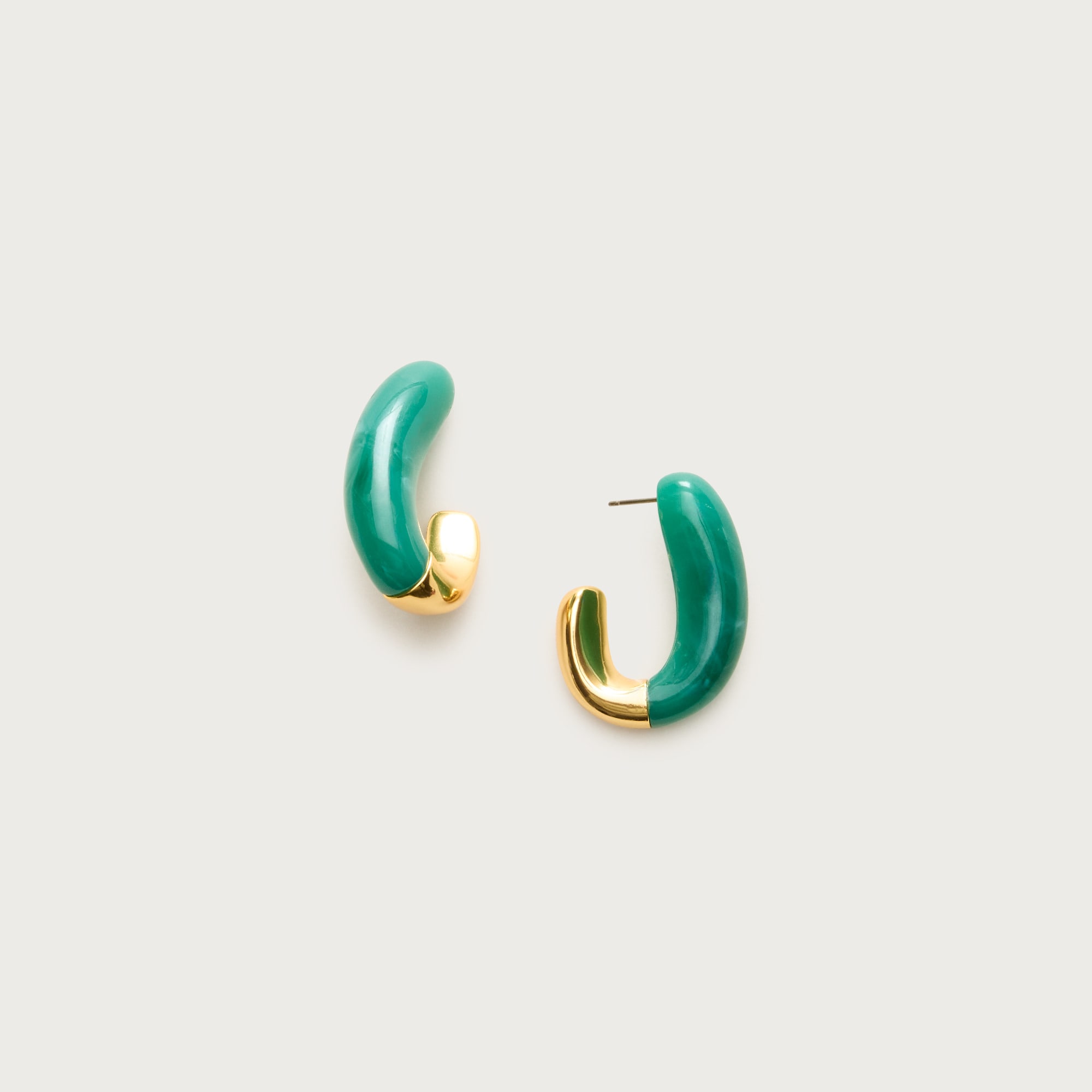 Dual-tone acetate hoop earrings