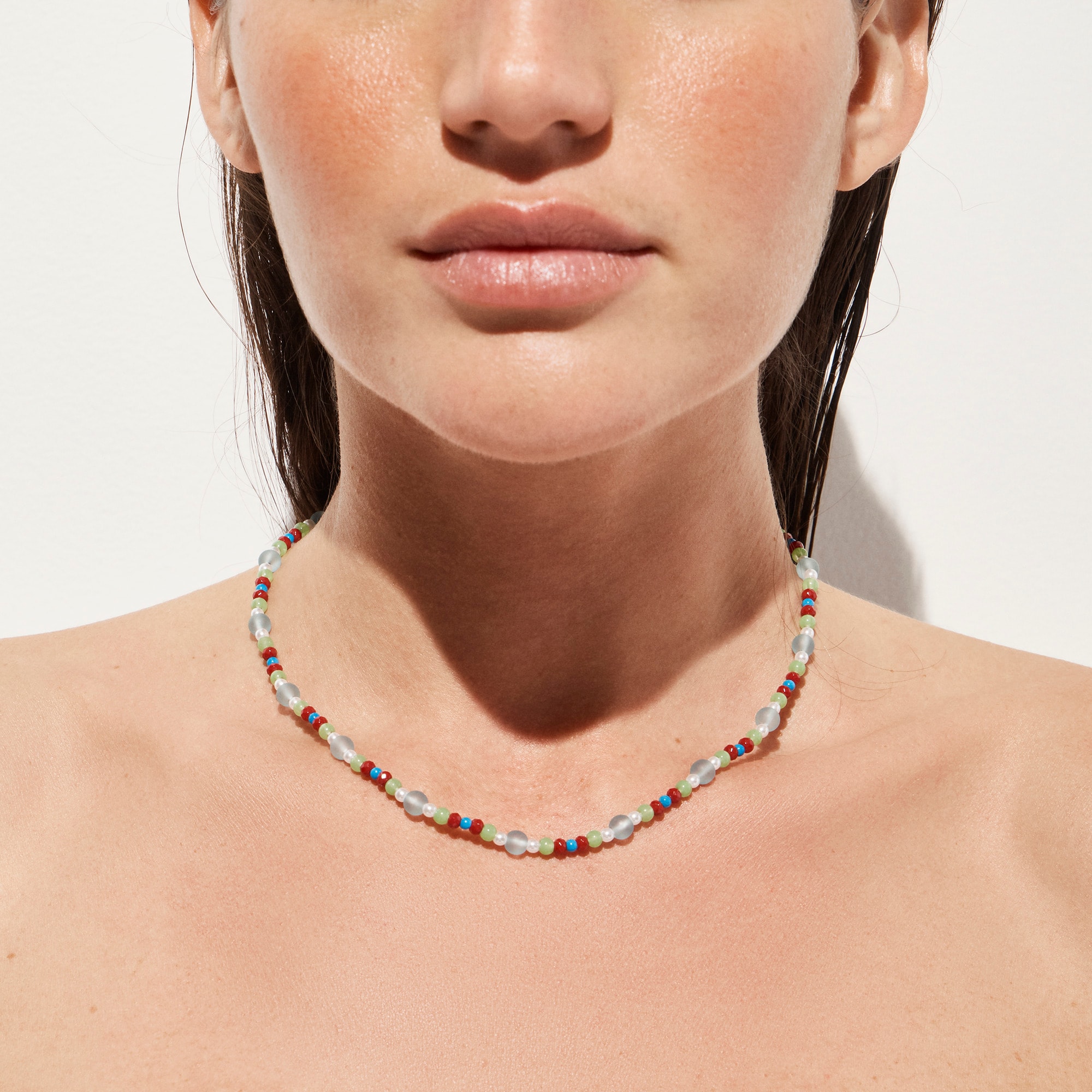 Small bead and pearl necklace