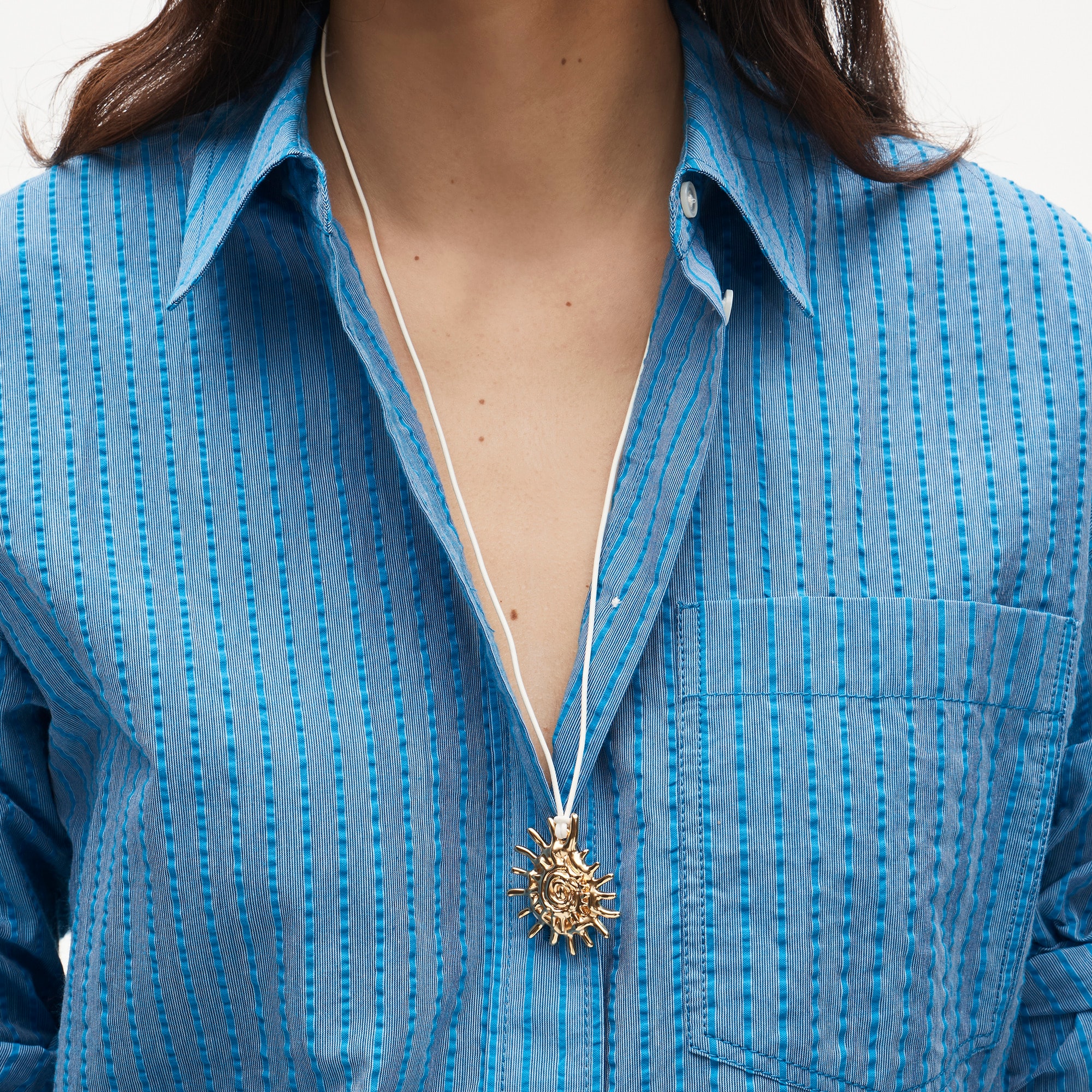 Metallic Sun Pendant Necklace For Women | J.Crew