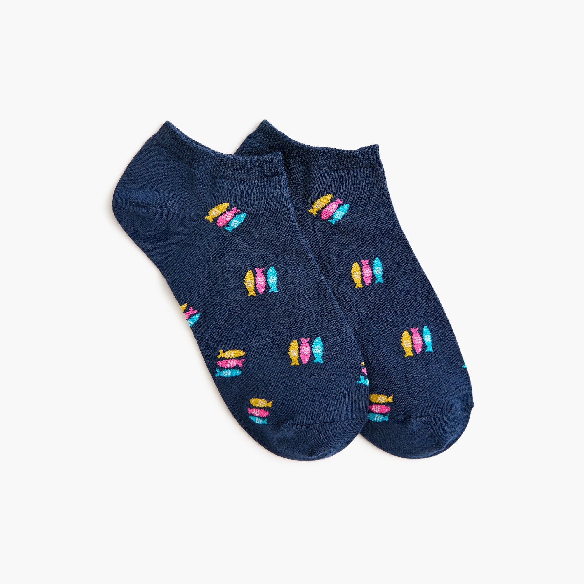 Colorful fish ankle socks