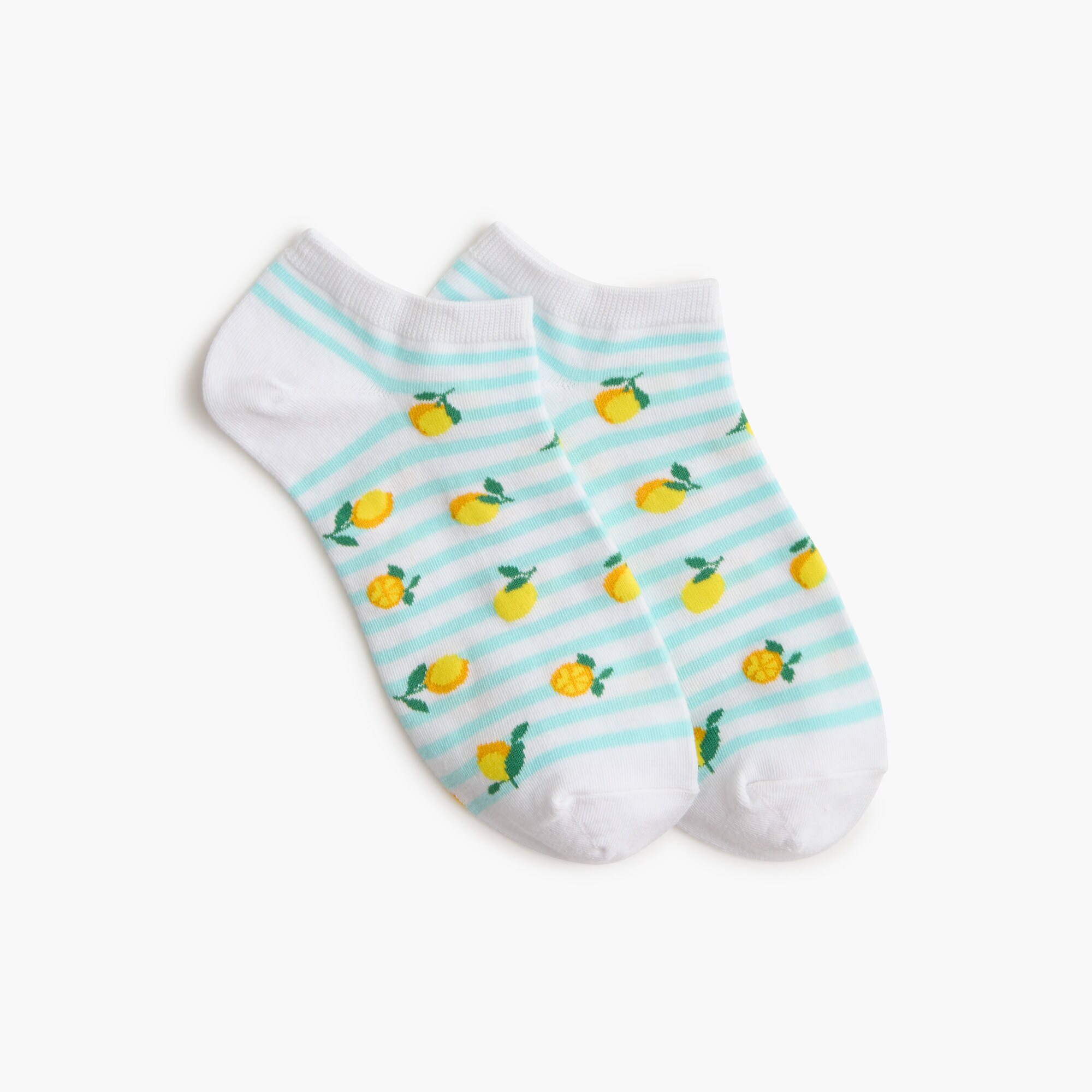 Striped lemon ankle socks