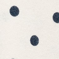 Cashmere relaxed T-shirt IVORY NAVY DOT