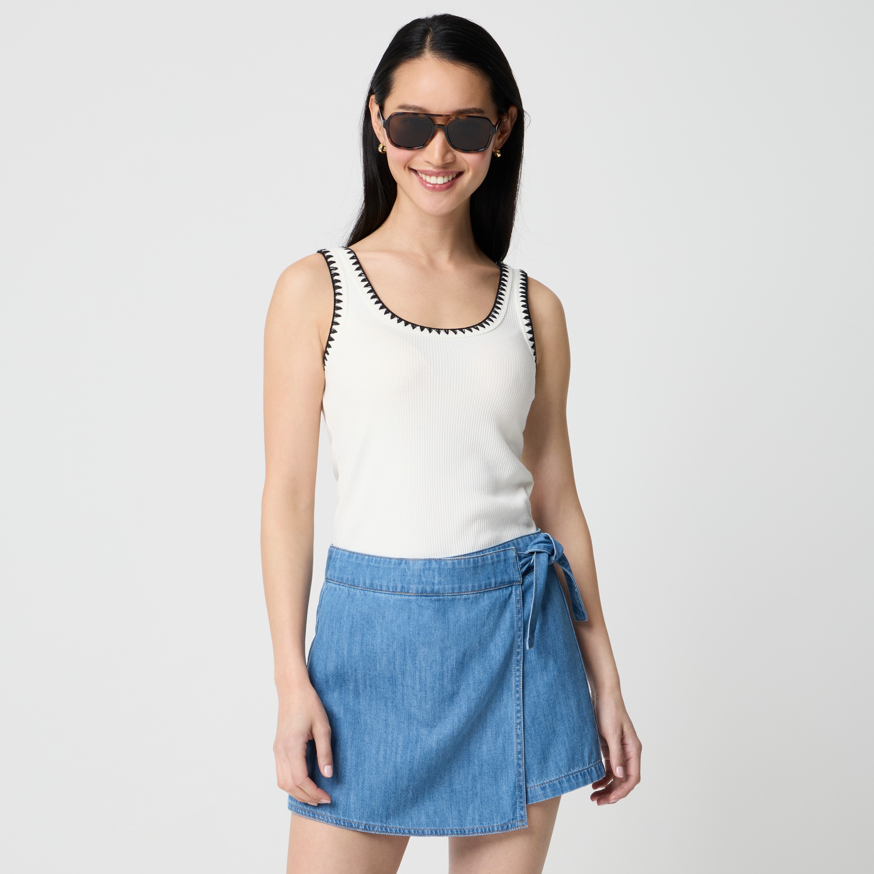 Denim skort