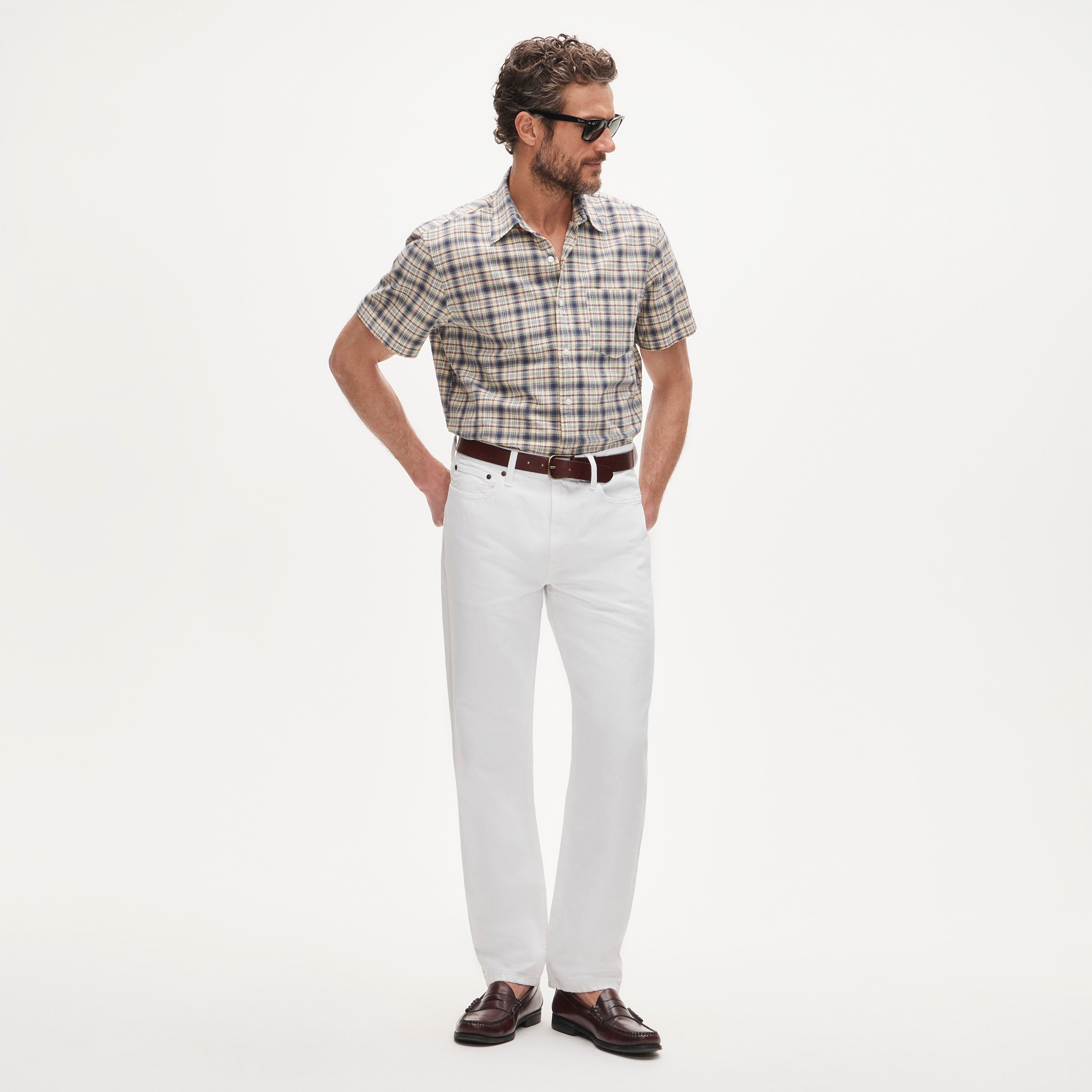 Classic Straight summerweight jean in cotton-linen blend