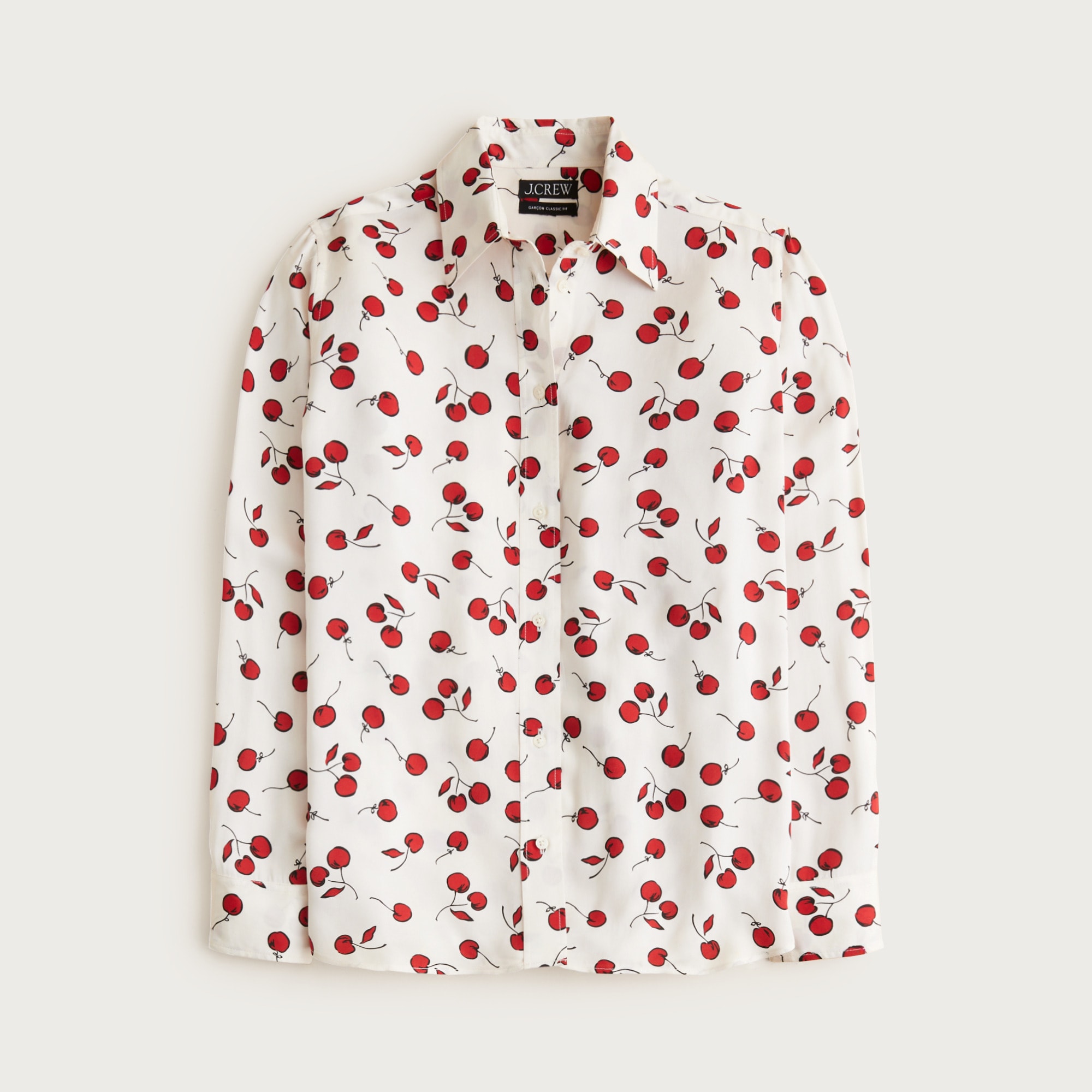 Jules drapey classic-fit shirt in cherry print