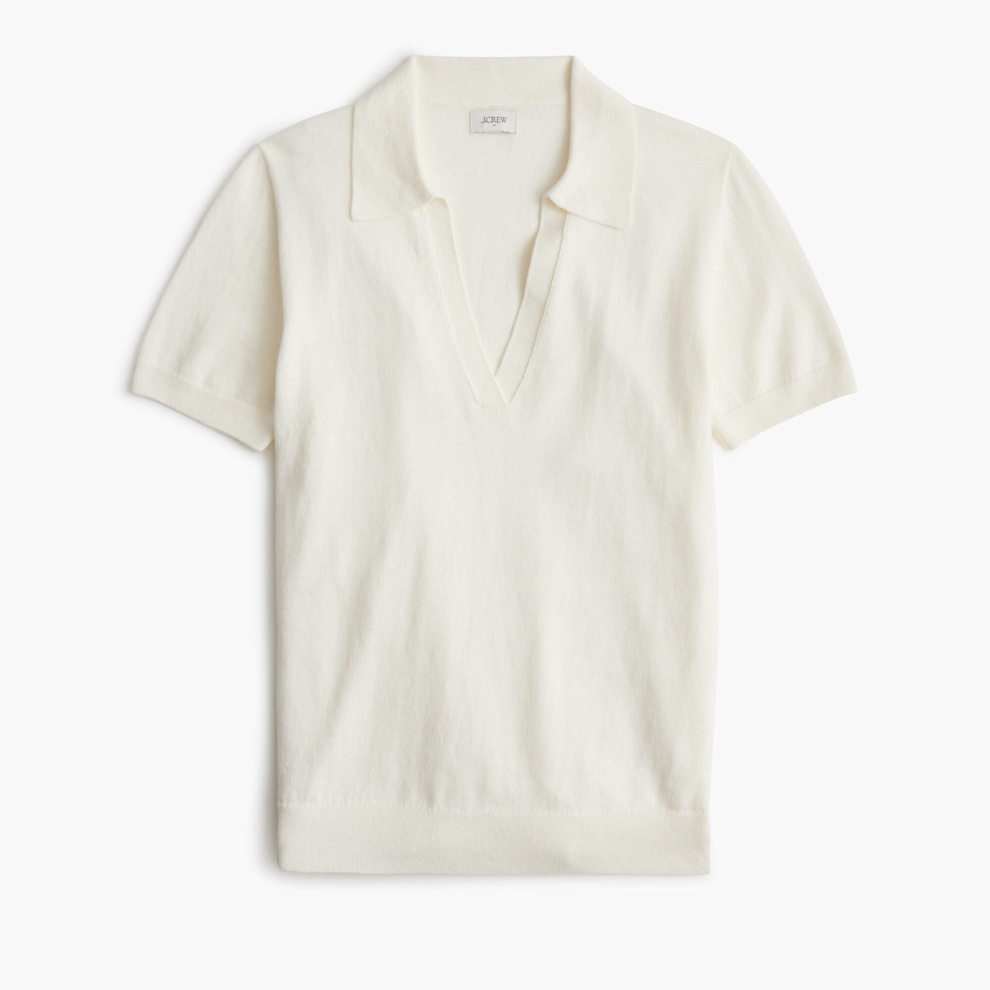  Short-sleeve cotton-blend sweater-polo