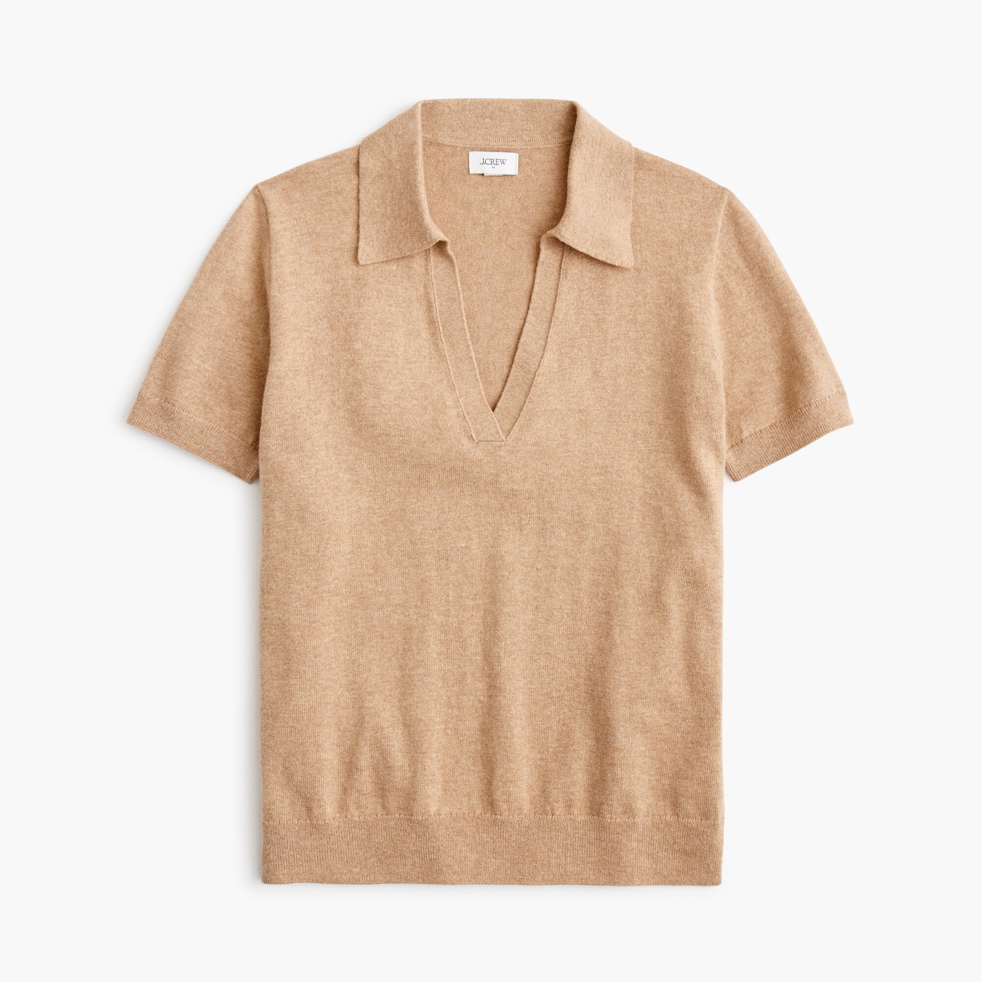  Short-sleeve cotton-blend sweater-polo
