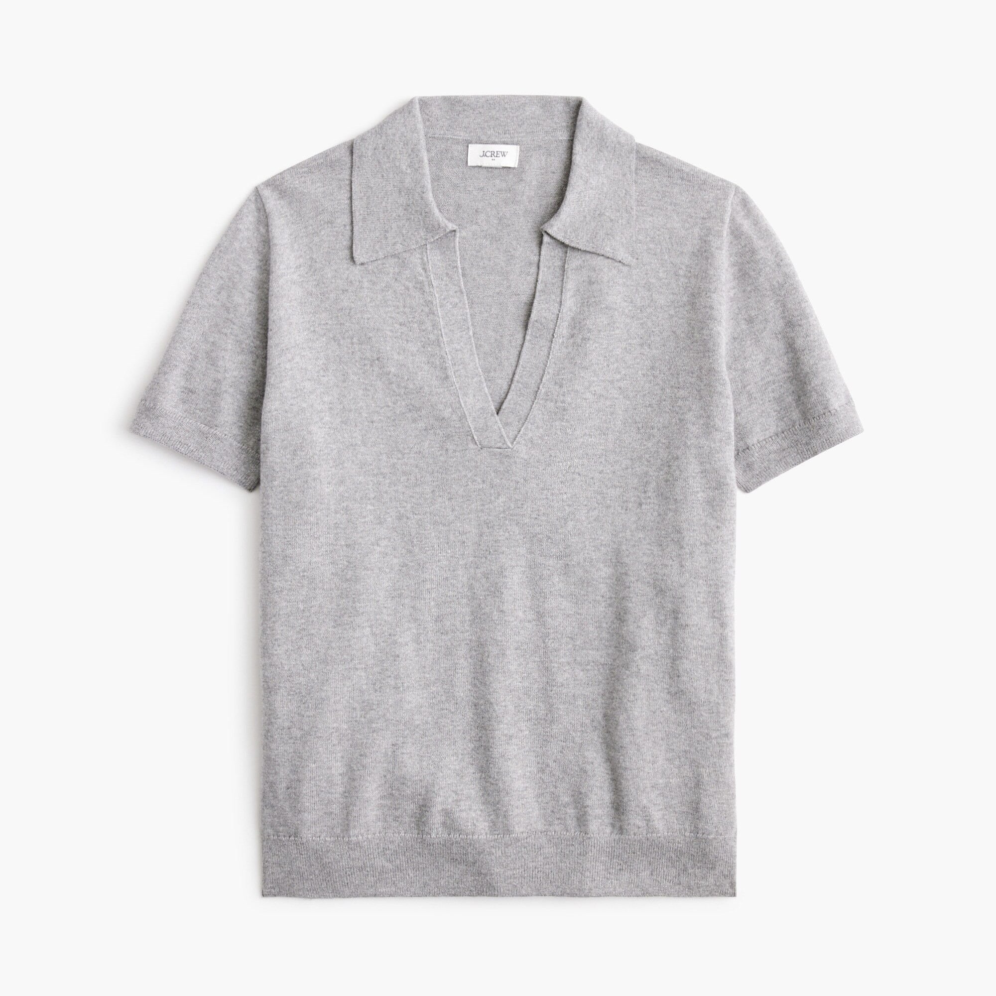  Short-sleeve cotton-blend sweater-polo