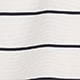 Short-sleeve Pima cotton sweater-polo in stripe SEA SALT DARKEST INDIGO