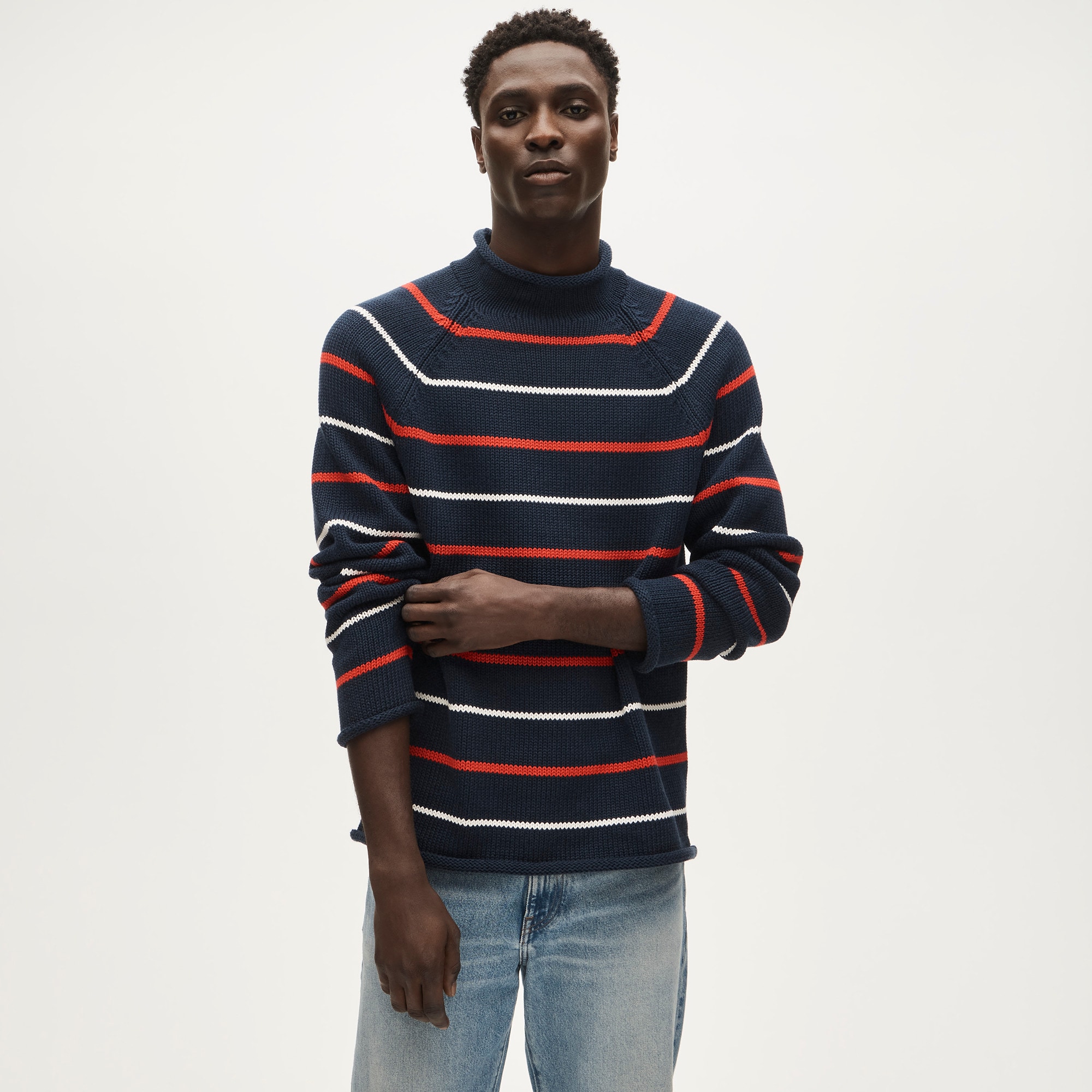 1988 Rollneck™ Sweater In Stripe For Men | J.Crew