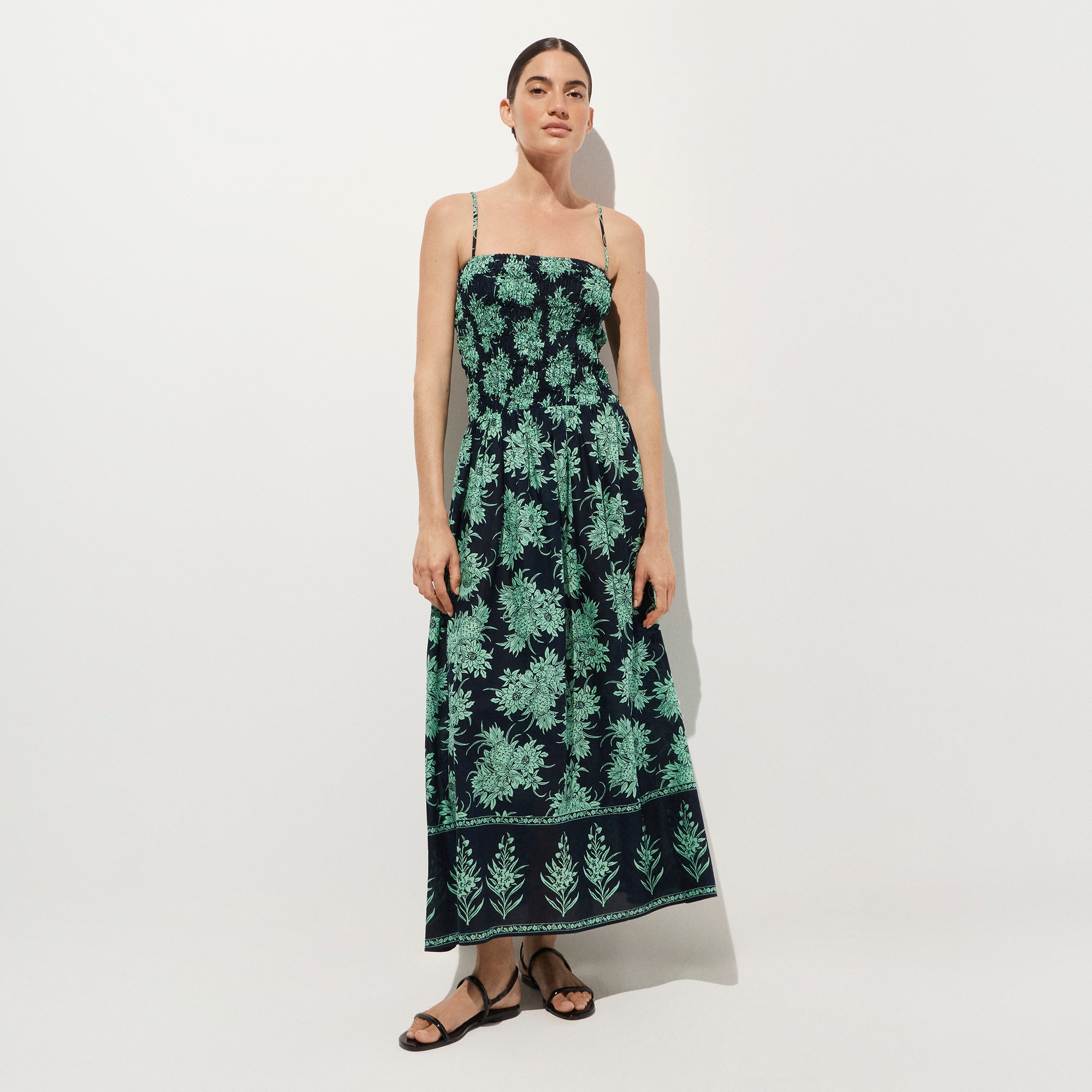 Wave maxi dress in pineapple-print cotton voile - image 2