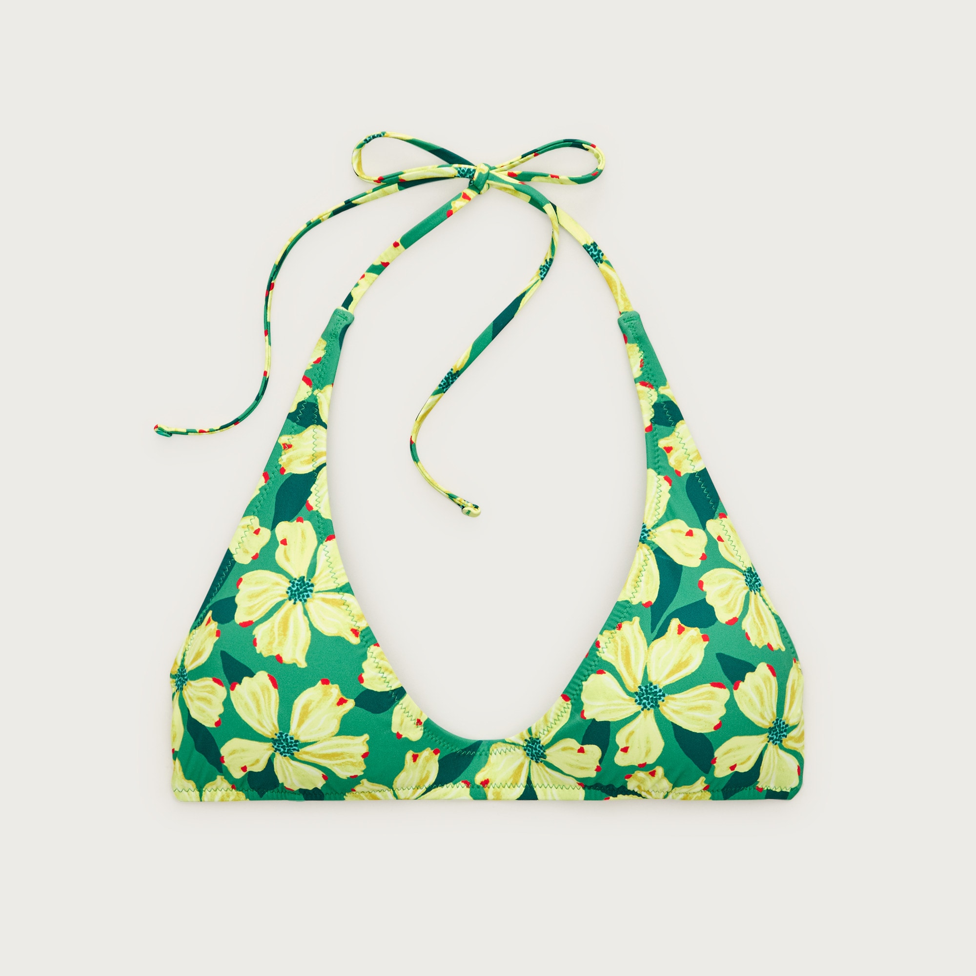 Halter-neck bikini top in tropical floral from J.Crew - $89