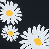 Sydney matte one-piece swimsuit in vintage daisy print BLACK