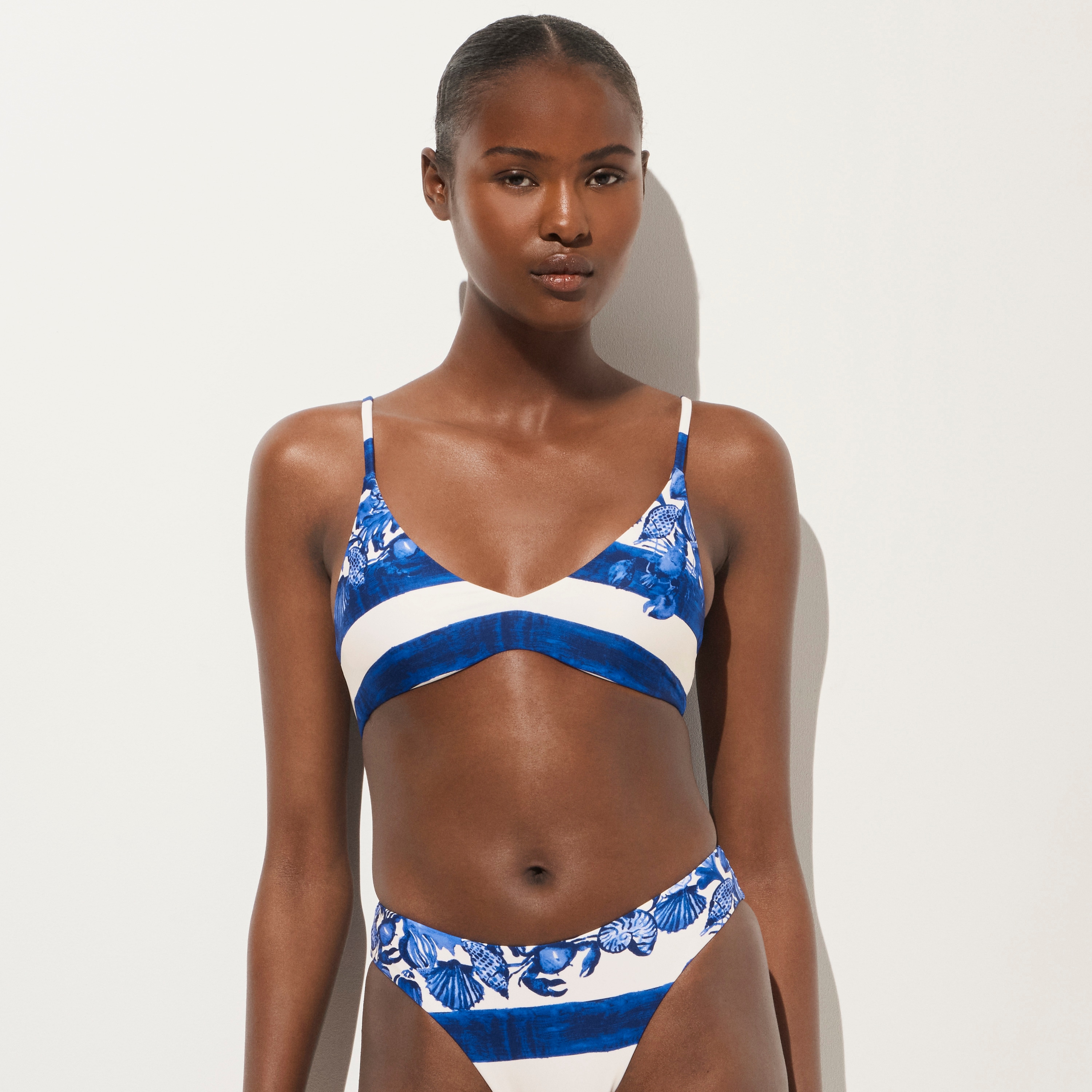 Lana Bikini Top In Lobster & Seashell Classic Sculpt™ For Women