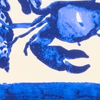 Sunny bikini bottom in lobster &amp; seashell Classic Sculpt&trade; WHITE BLUE