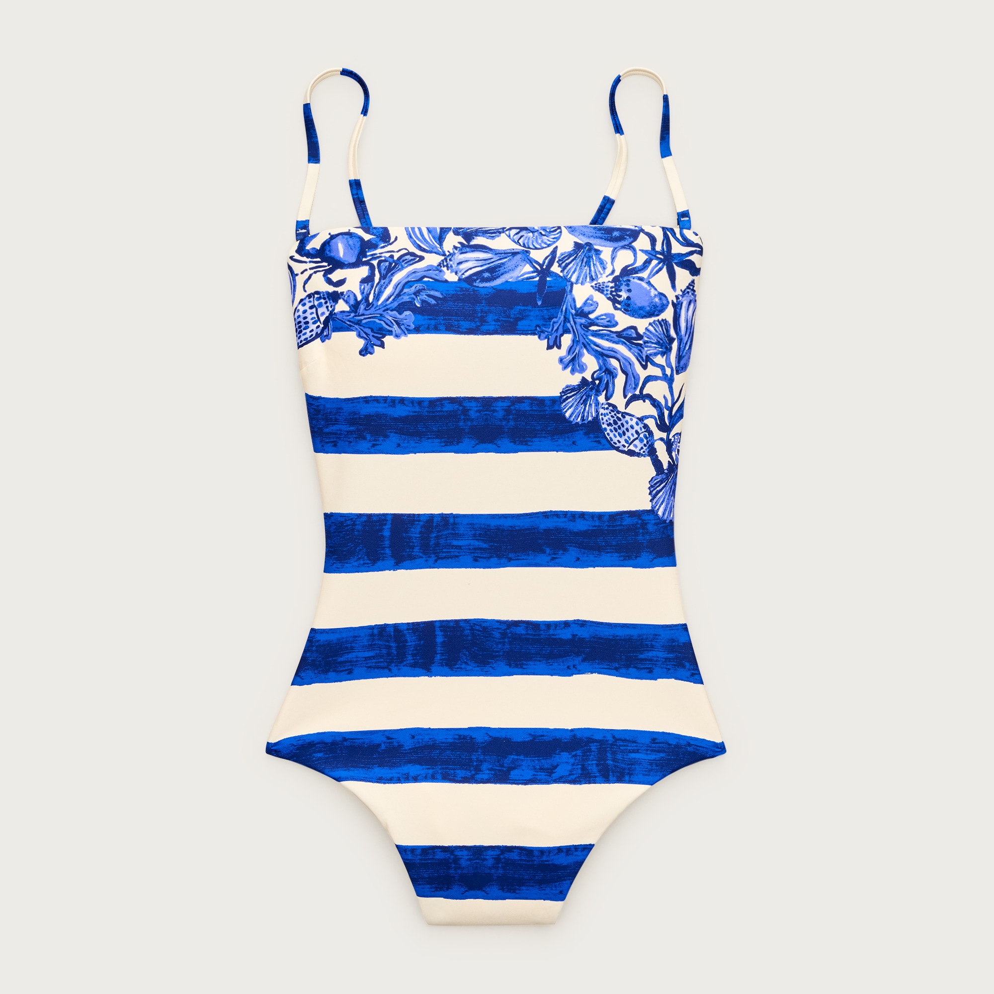 Gemma bandeau one-piece in lobster & seashell Classic Sculpt™