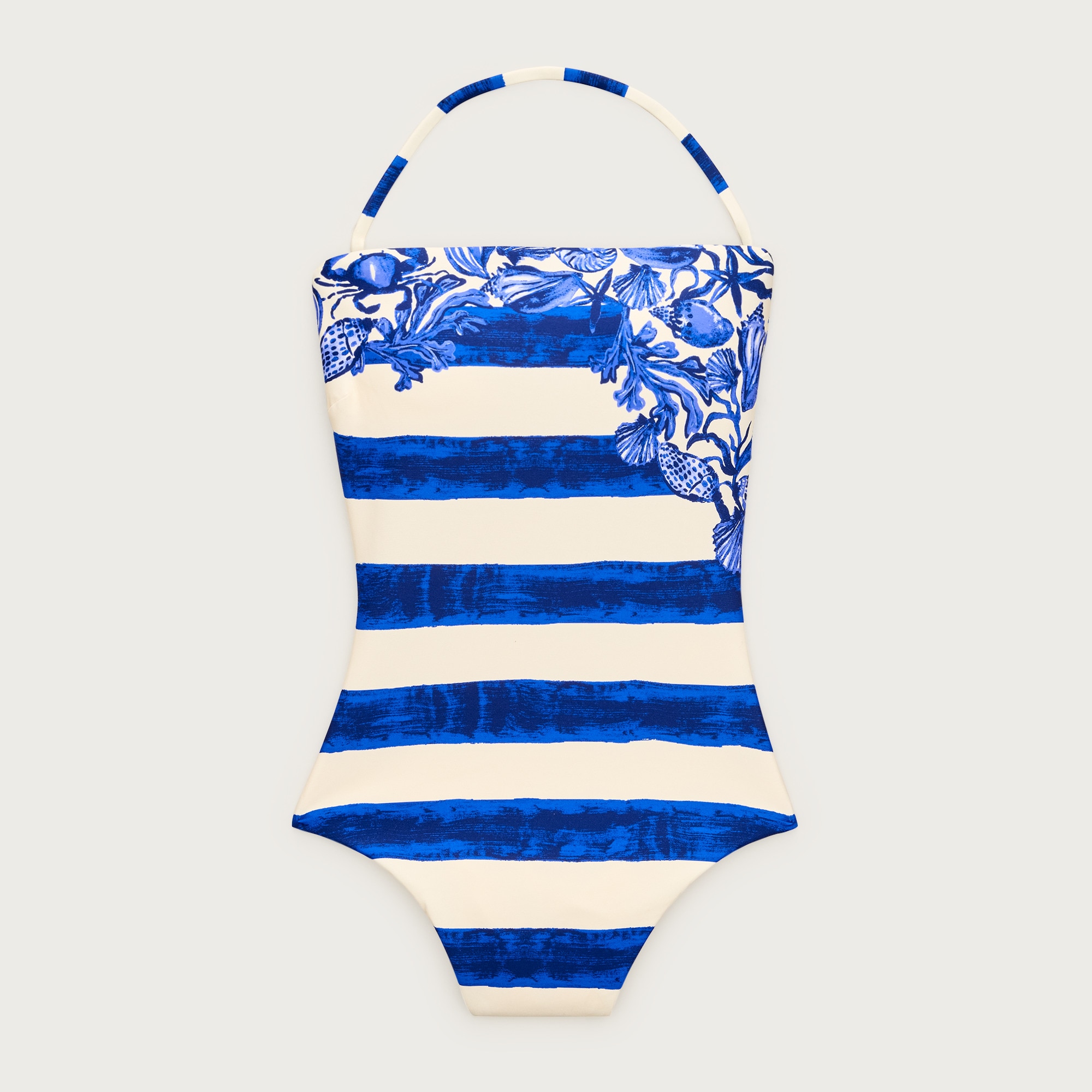Gemma Bandeau One-piece In Lobster & Seashell Classic Sculpt™ For