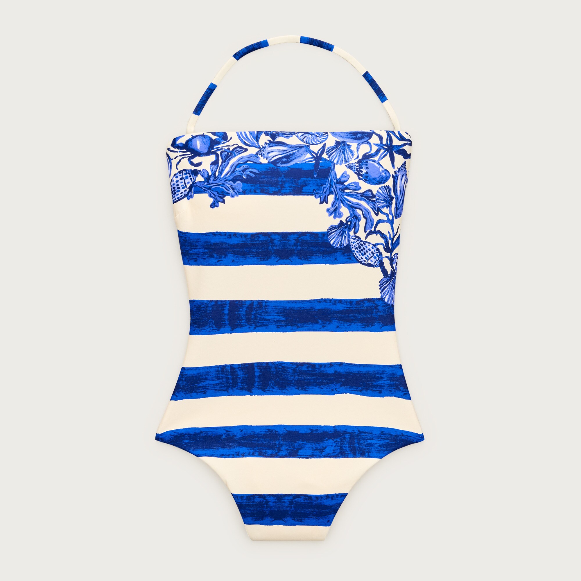 Gemma bandeau one-piece in lobster & seashell Classic Sculpt™