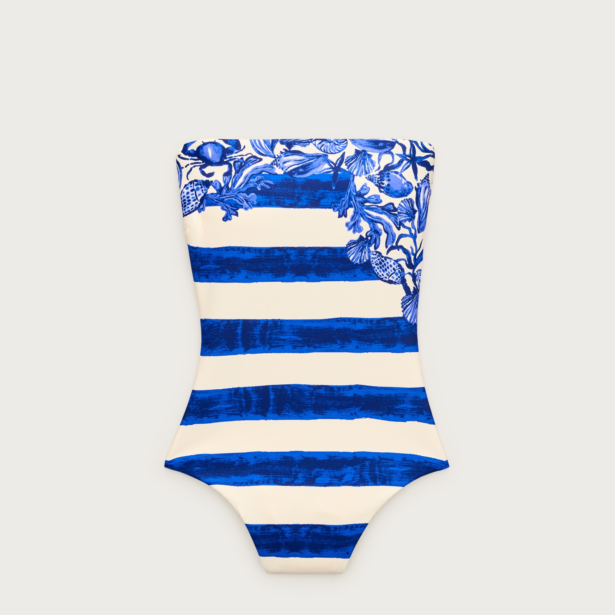 Gemma Bandeau One-piece In Lobster & Seashell Classic Sculpt™ For
