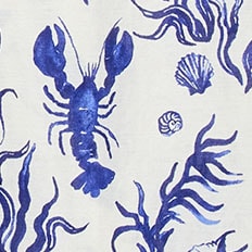 Beach pant in seashell print ROYAL BLUE