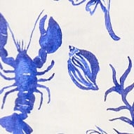 Sadie beach dress in cotton voile seashell print ROYAL BLUE
