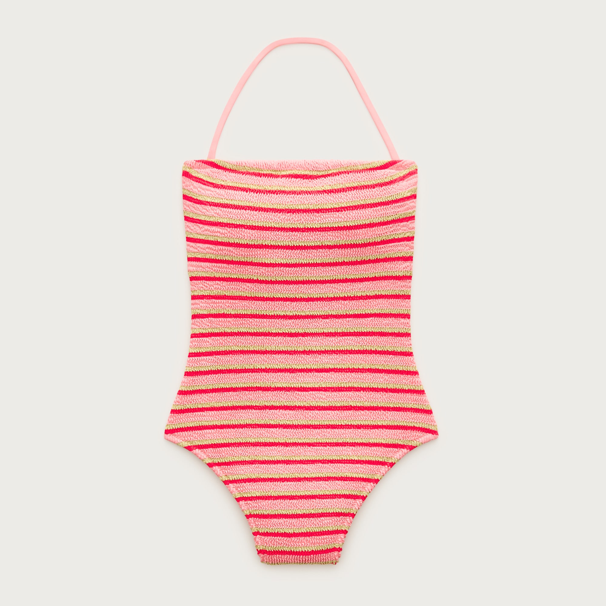 Gemma Bandeau Scrunchie One-piece In Metallic Stripe For Women | J