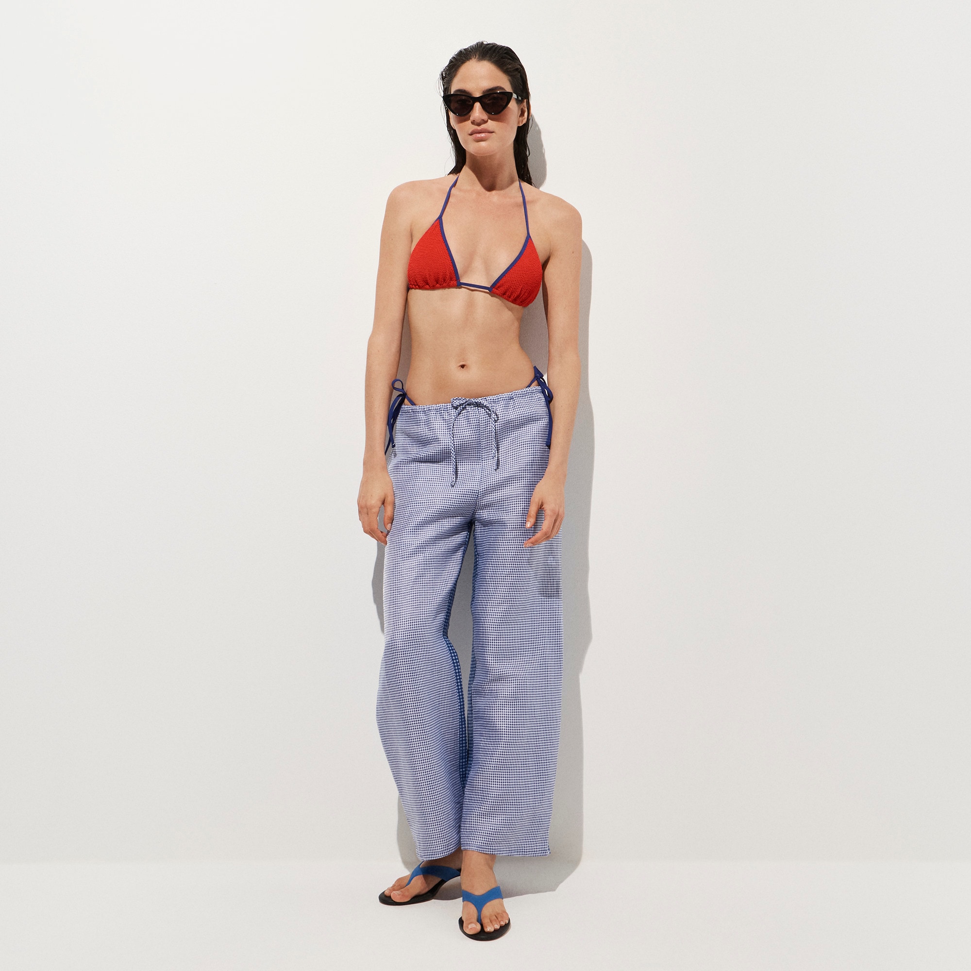 Scrunchie tipped string bikini top - image 3
