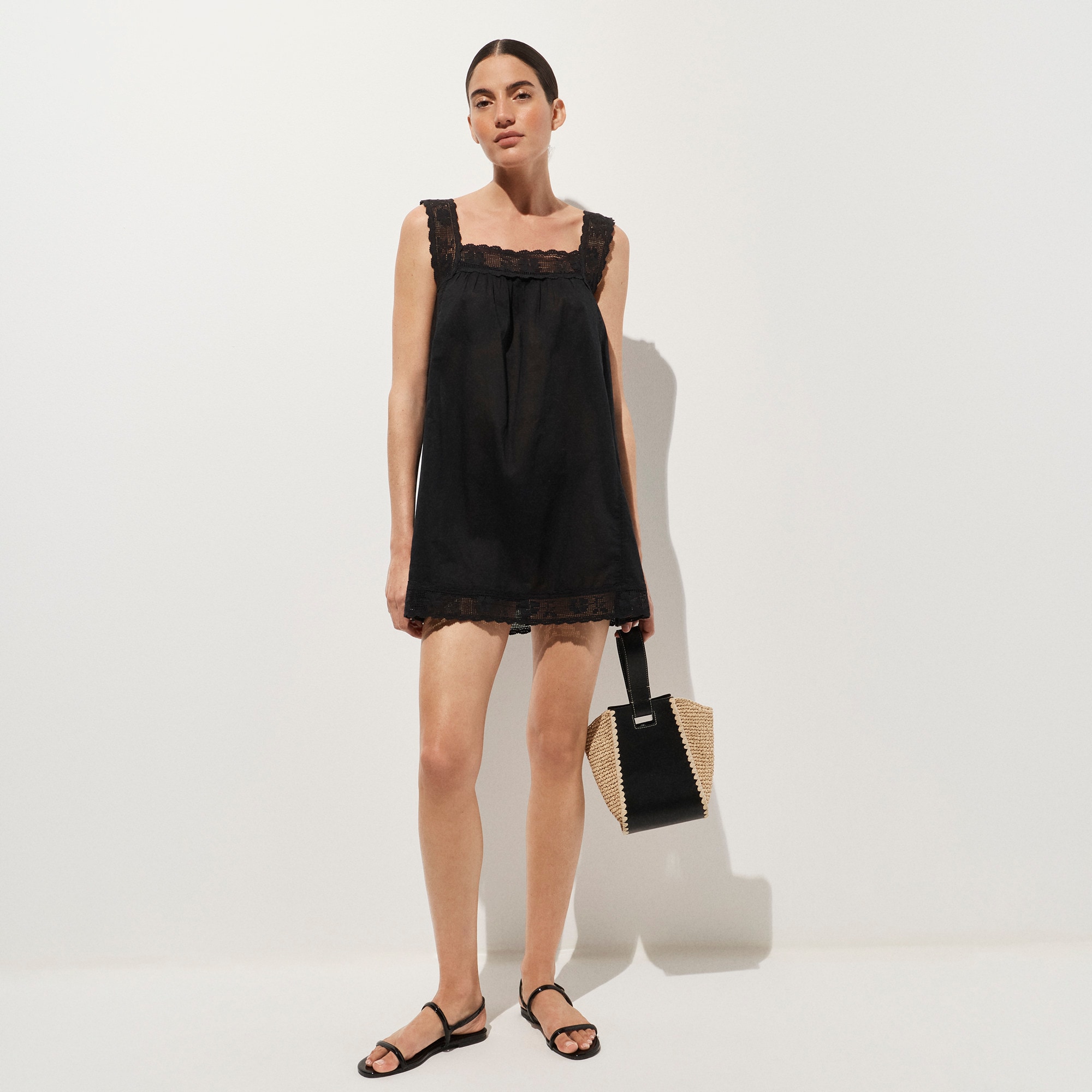 Lace-trim mini beach dress - image 2