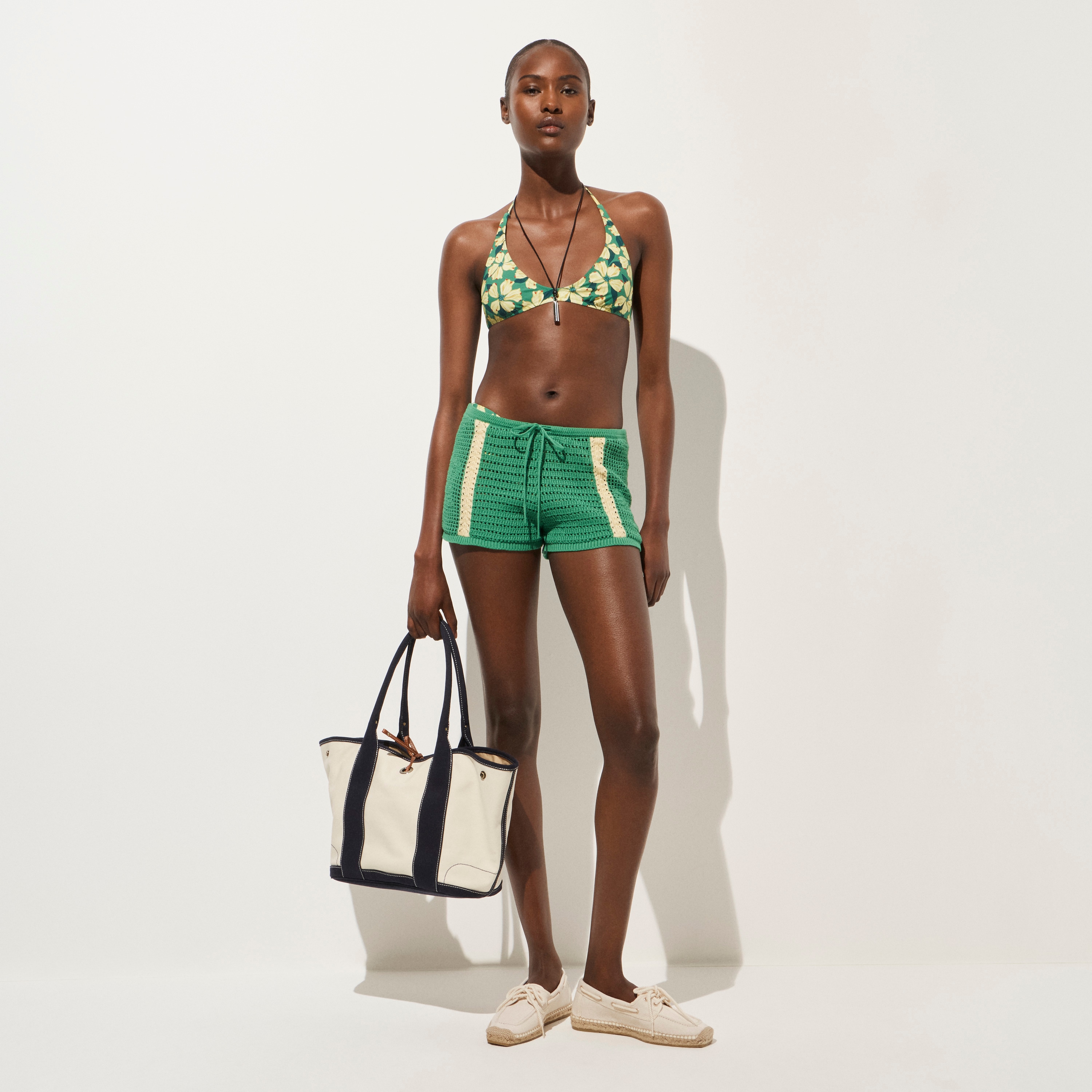 Crocheted Short With Contrast Stripe For Women | J.Crew
