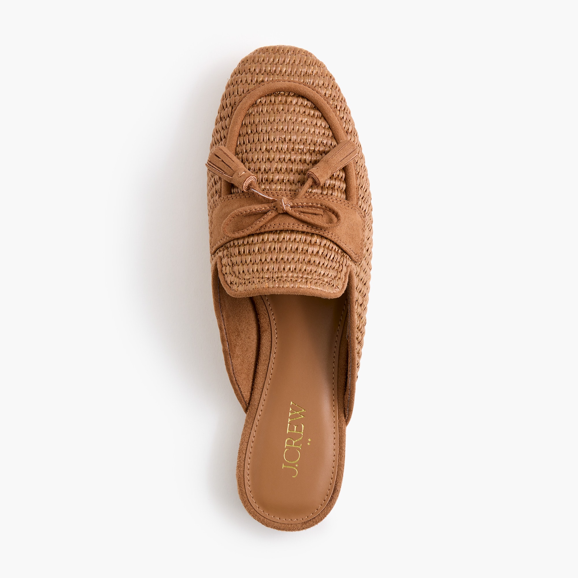 Woven tassel mules