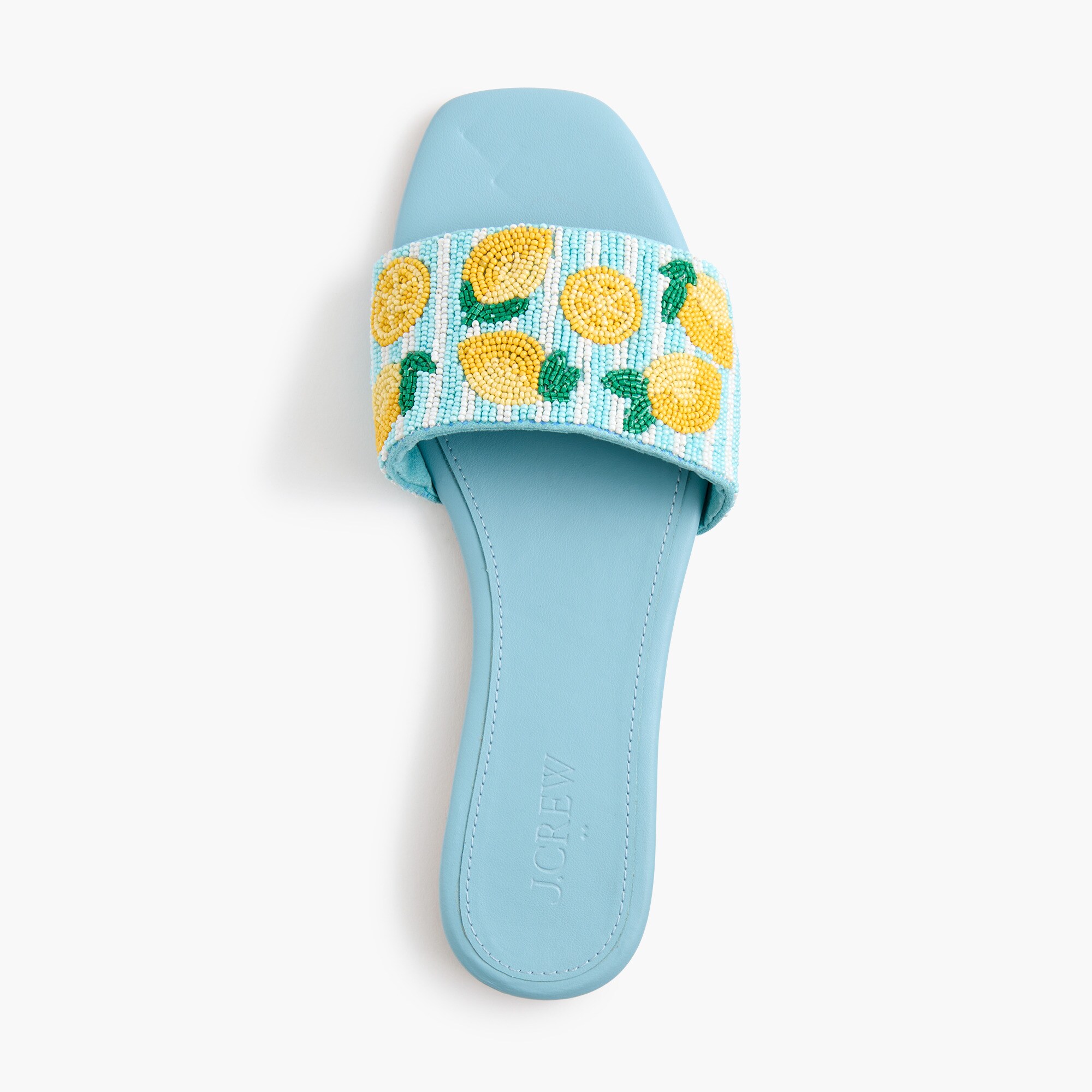 Beaded slide sandals