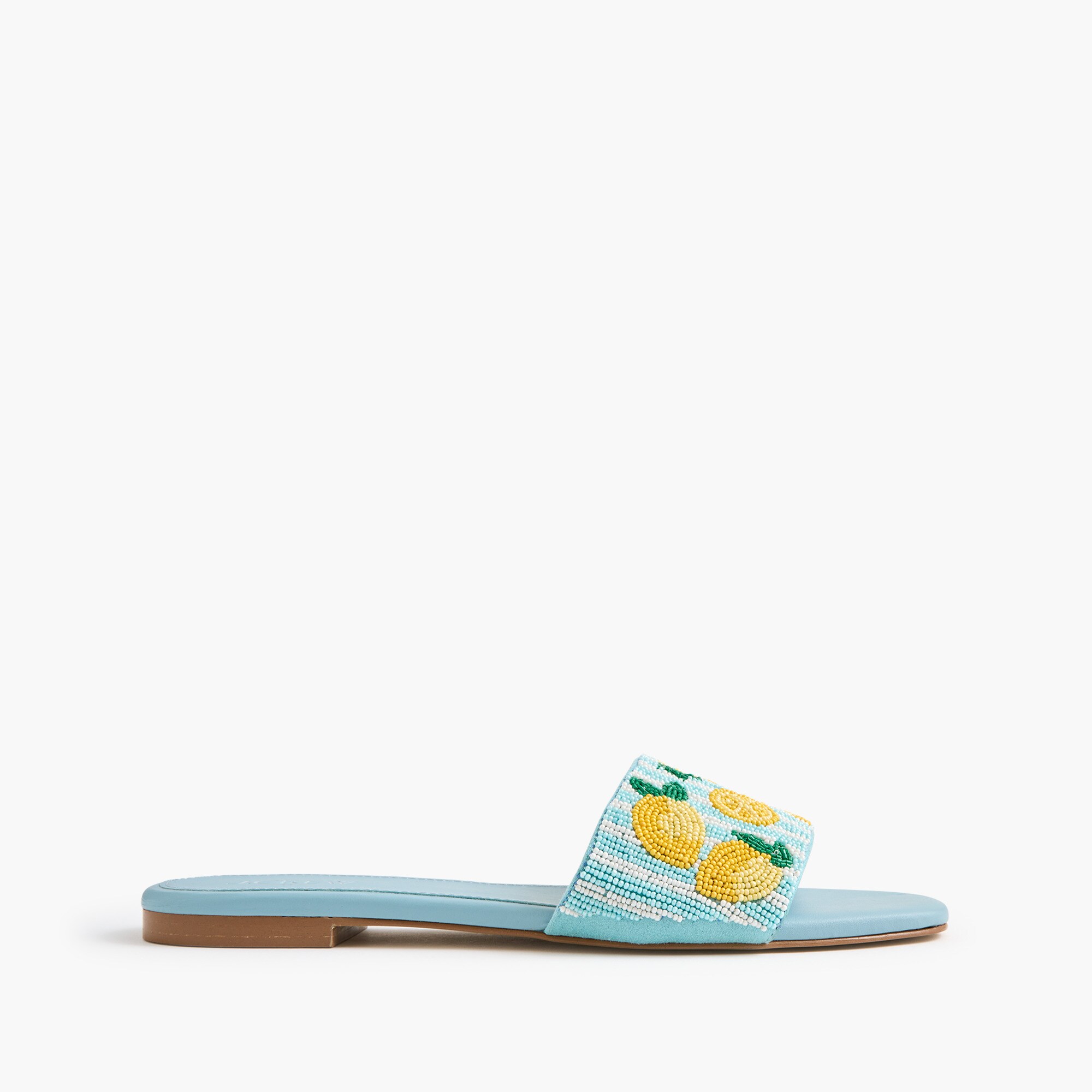 Beaded slide sandals