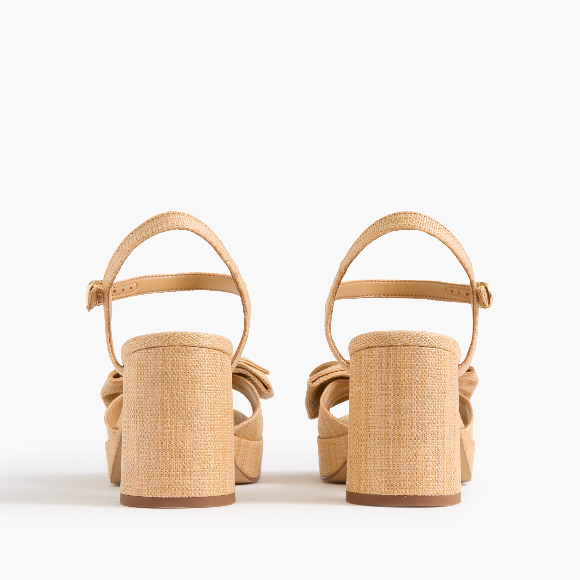 Woven bow platform sandals - image 3